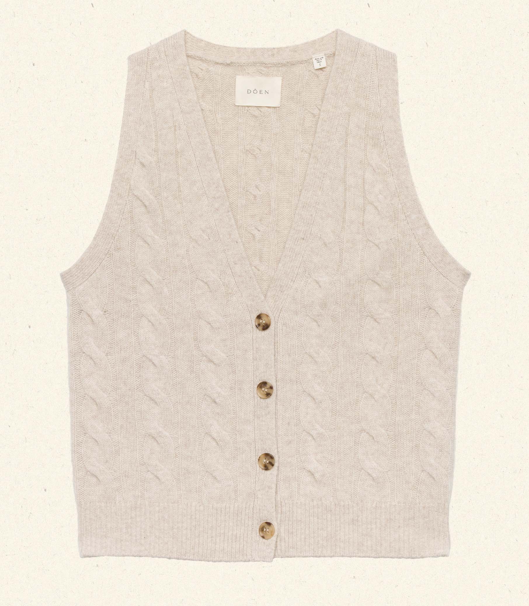 ALBERTA CASHMERE VEST -- COTTAGE - Image 4