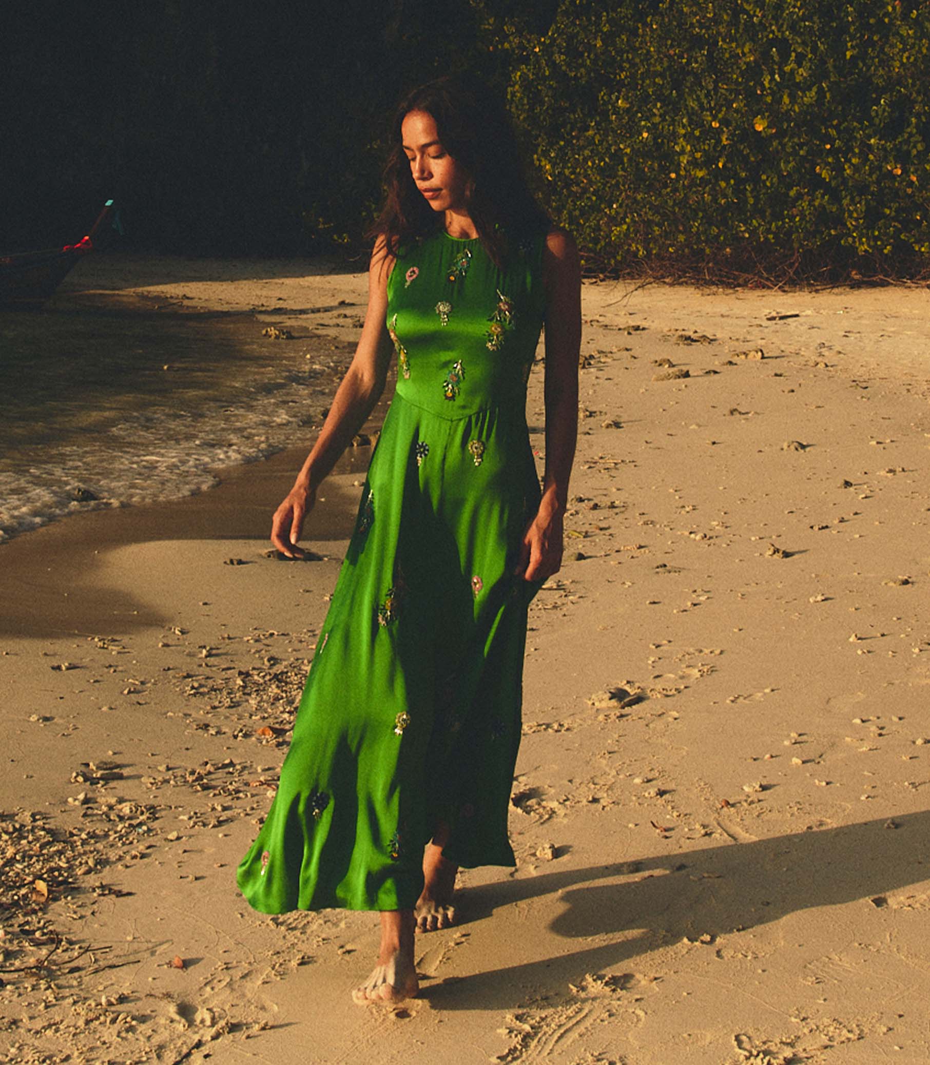 AMARI DRESS -- EMERALD - Image 4