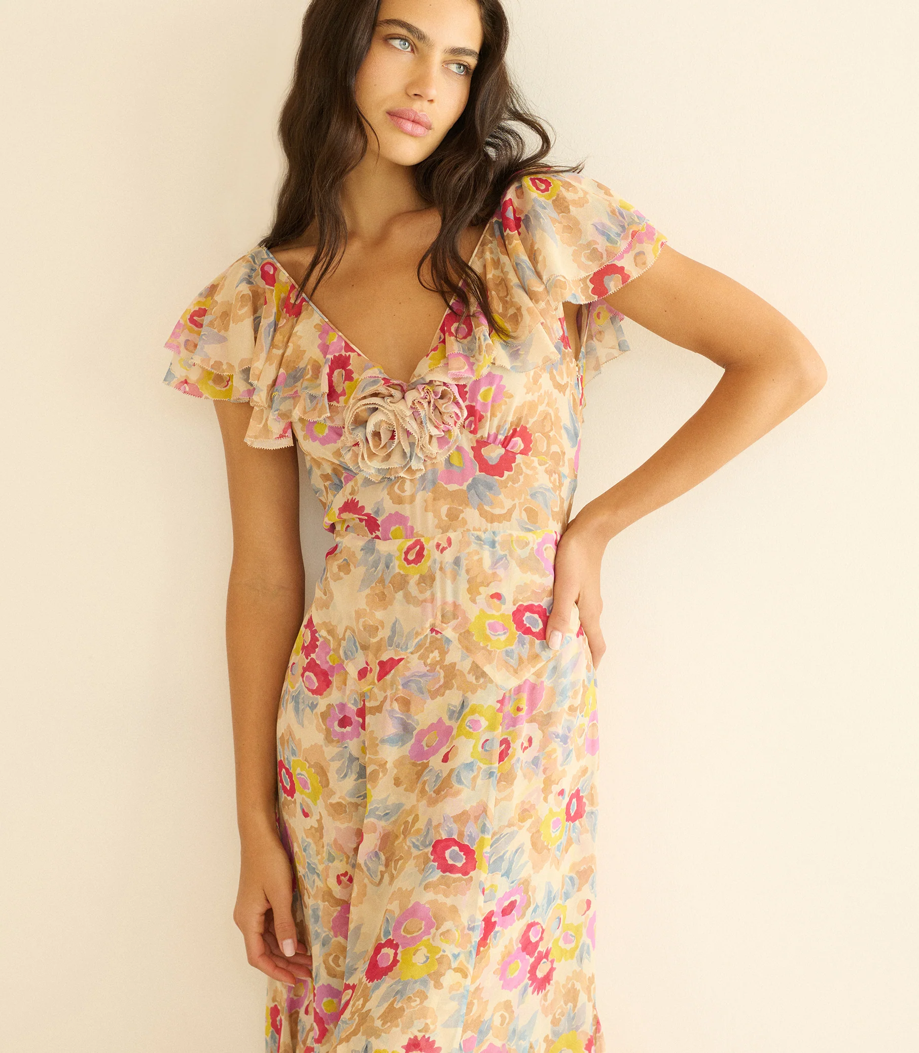 AMÉRELLE DRESS -- JARDIN DE CAMELIAS - Image 3