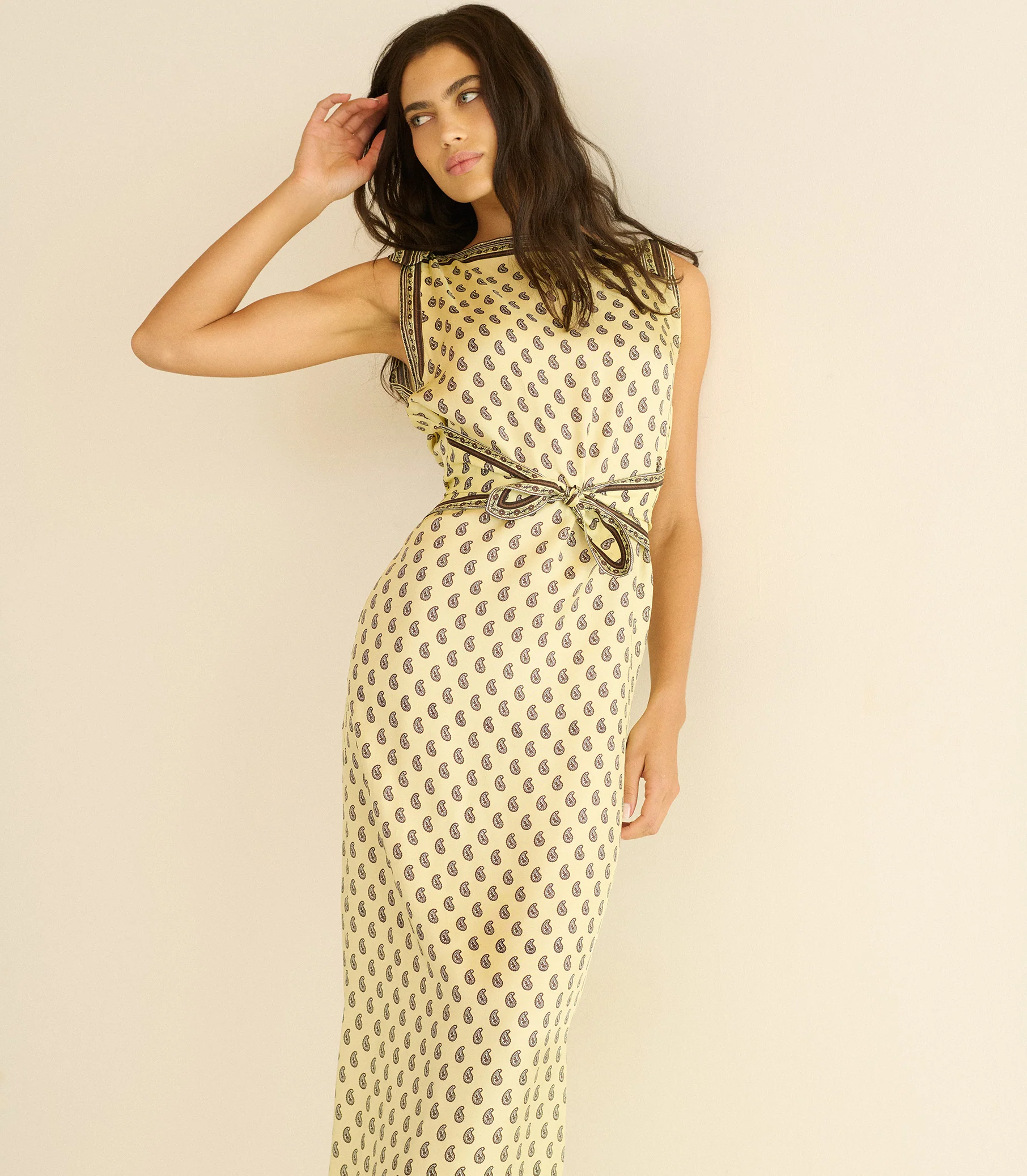 AMORETTE DRESS -- SUNLIGHT TAORMINA PAISLEY - Image 4