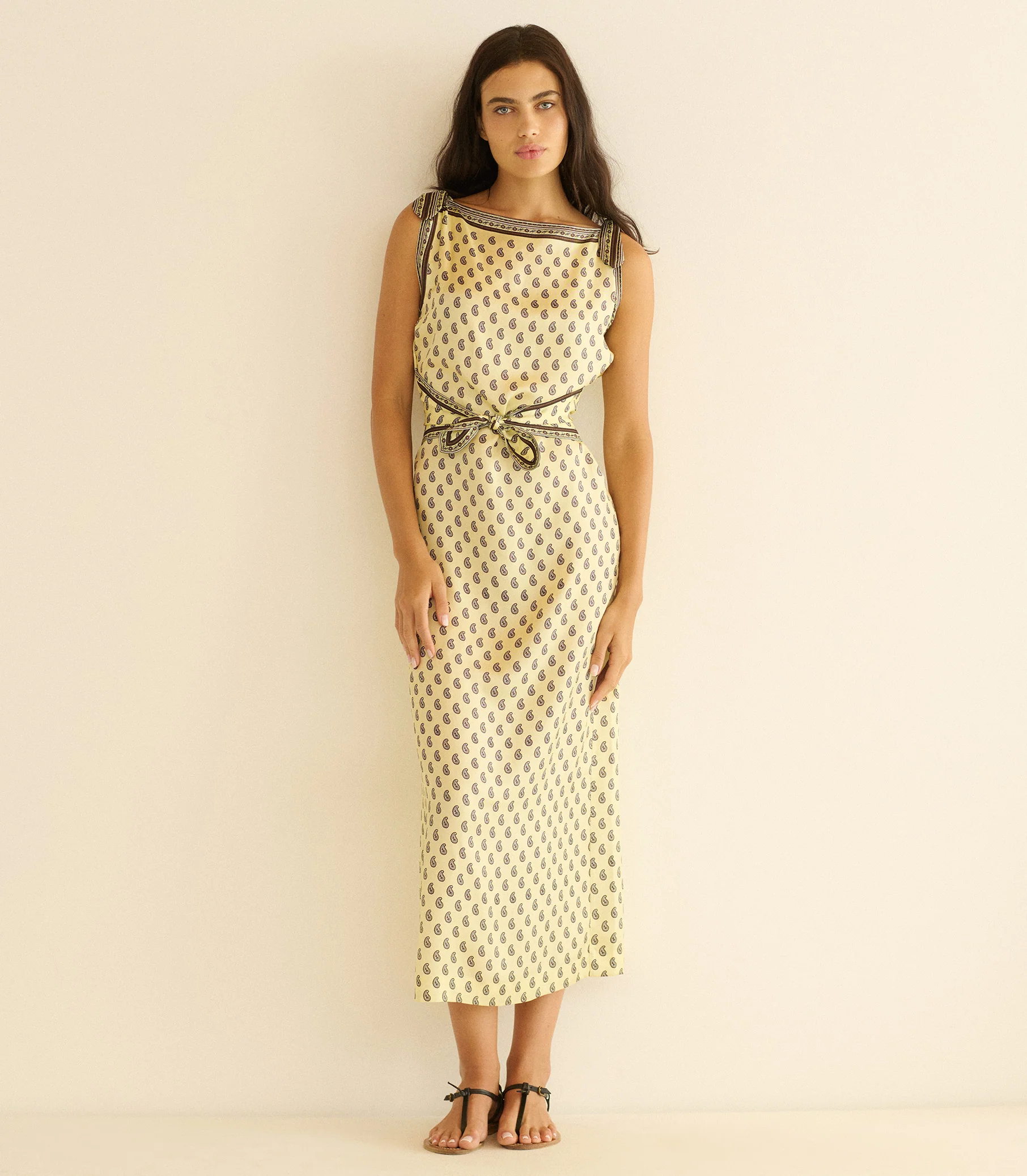 AMORETTE DRESS -- SUNLIGHT TAORMINA PAISLEY - Image 5