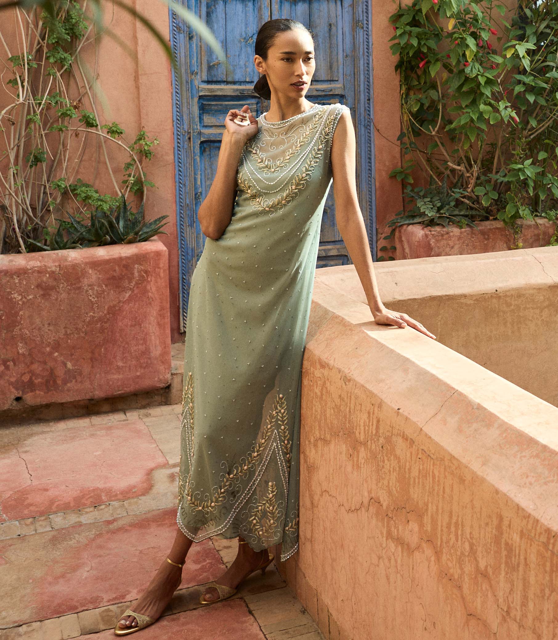 ARTEMISE DRESS -- SAGE - Image 2