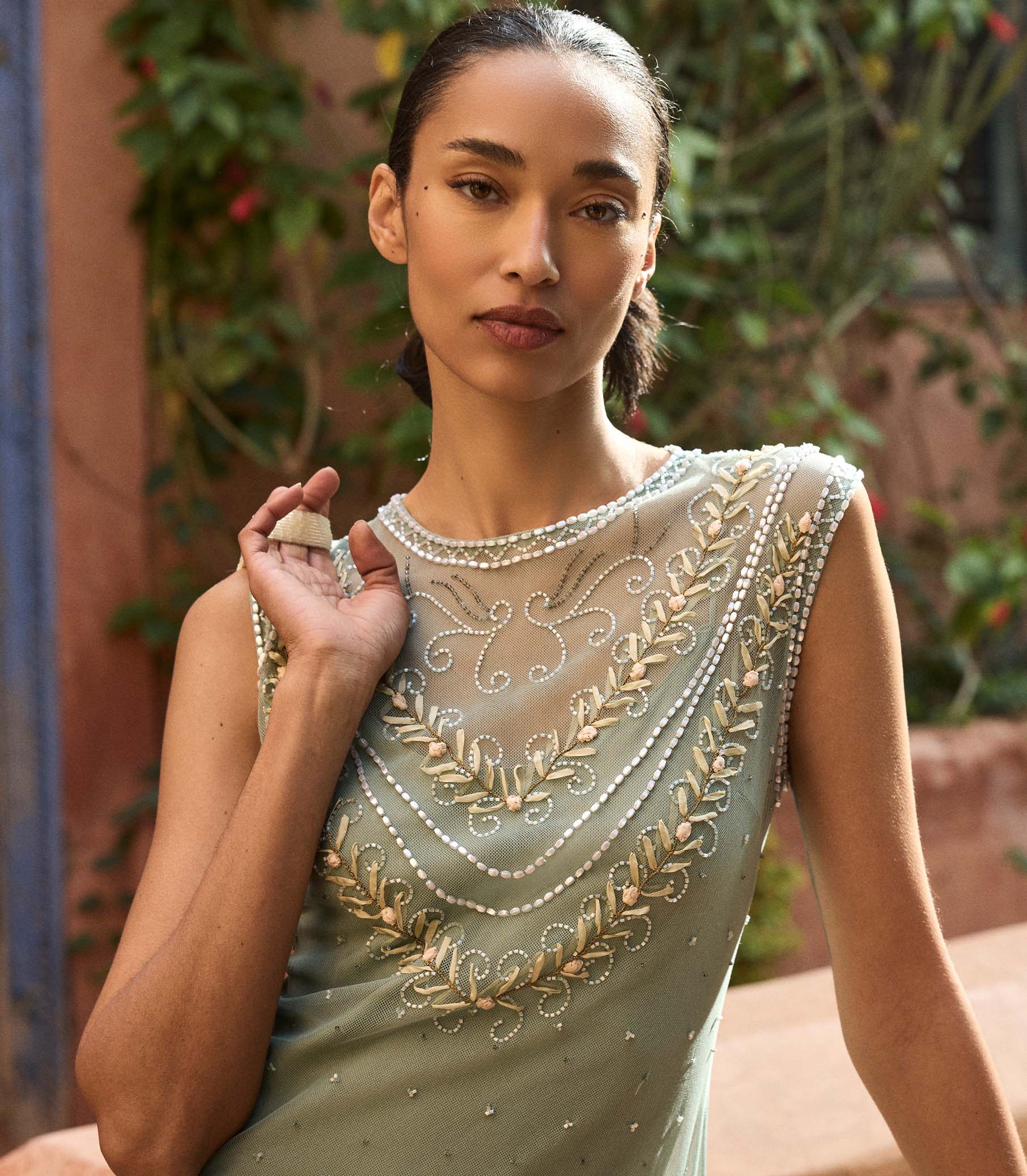 ARTEMISE DRESS -- SAGE - Image 3