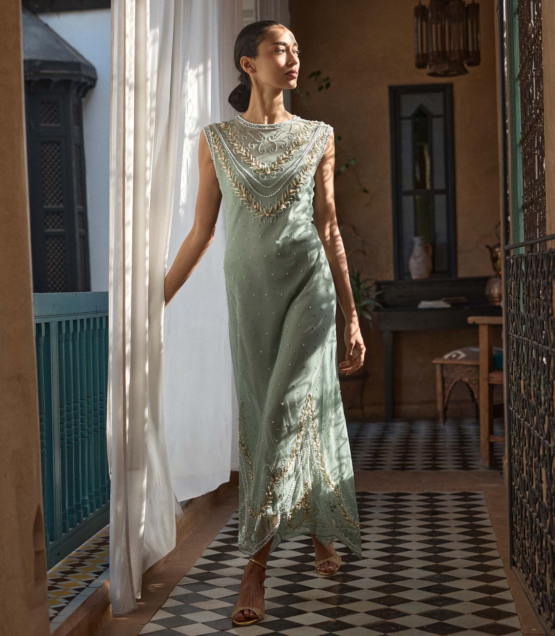 ARTEMISE DRESS -- SAGE - Image 5