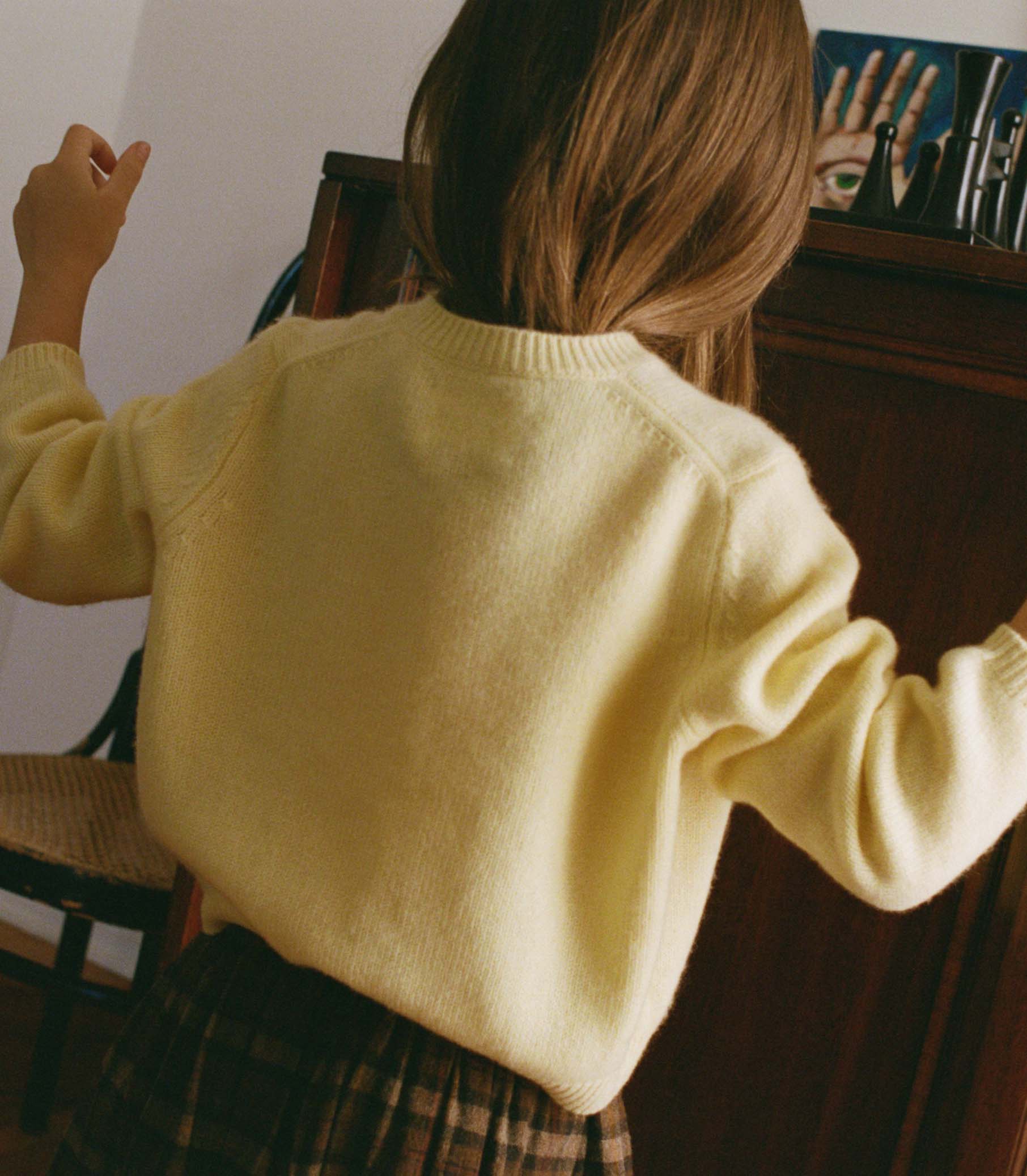 BABETTE CASHMERE CARDIGAN -- BUTTERCUP FLORAL EMBROIDERY - Image 3