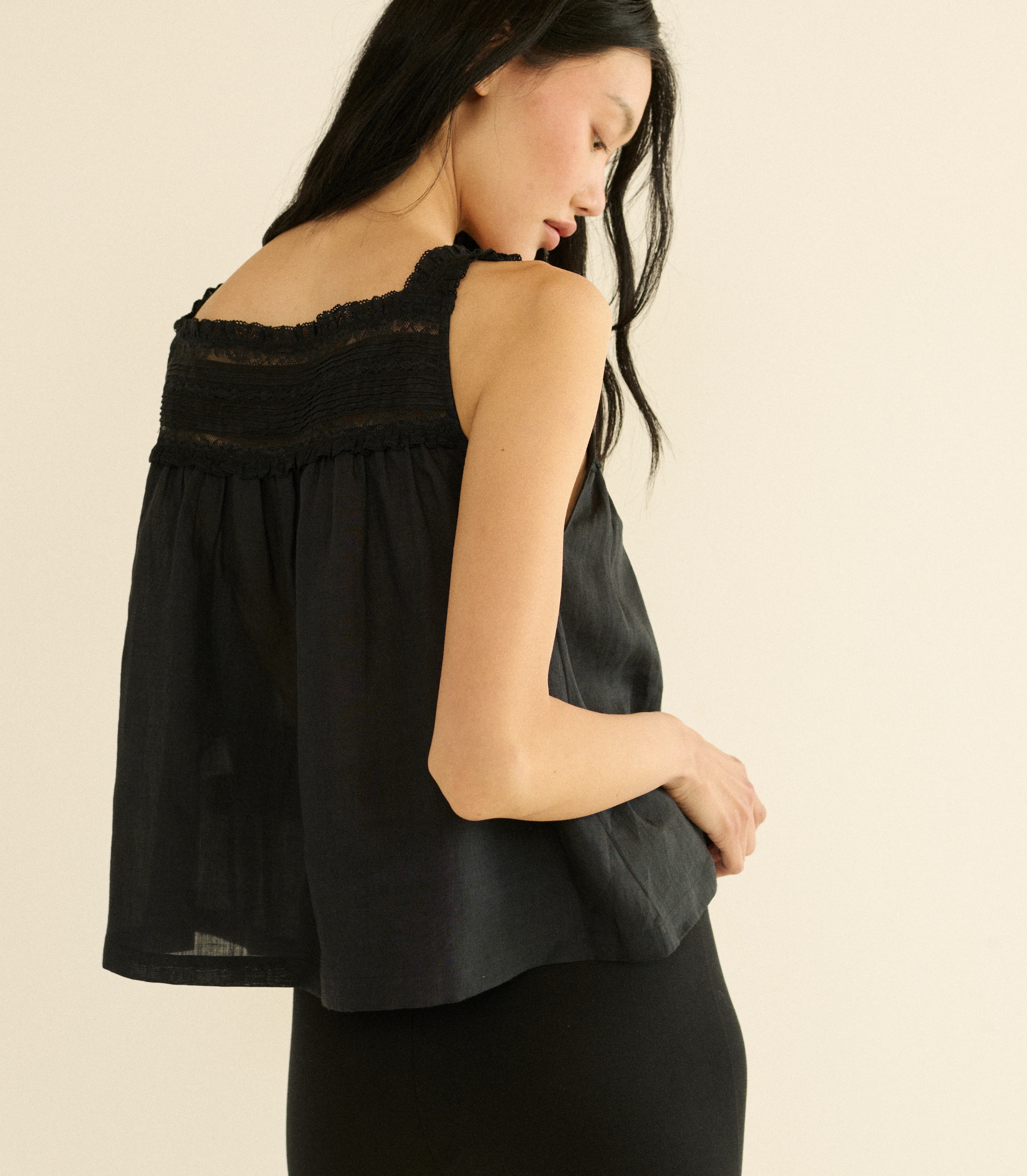 BENITA TOP -- BLACK - Image 3