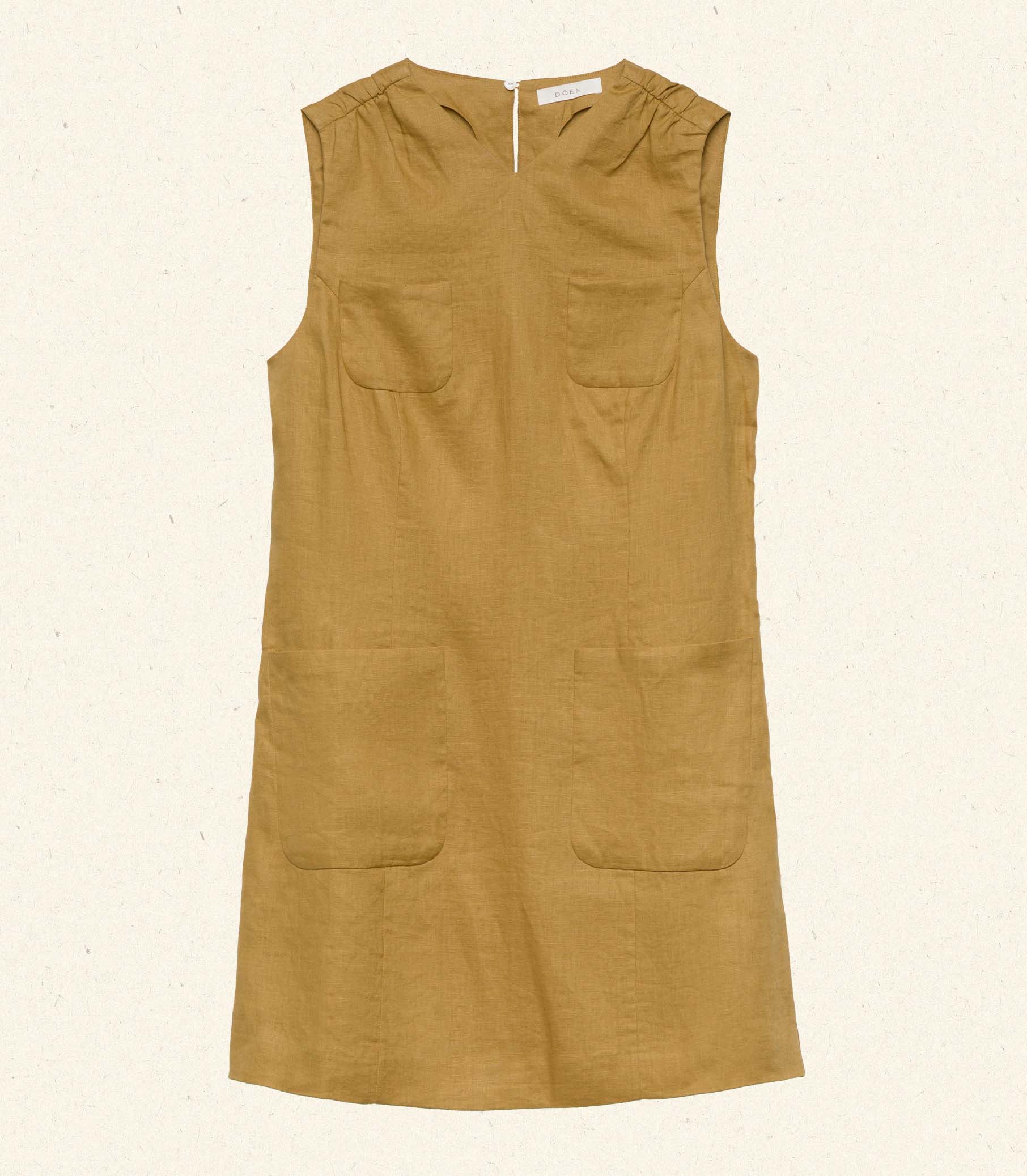 BENNETTE DRESS -- GOLDEN OLIVE - Image 5