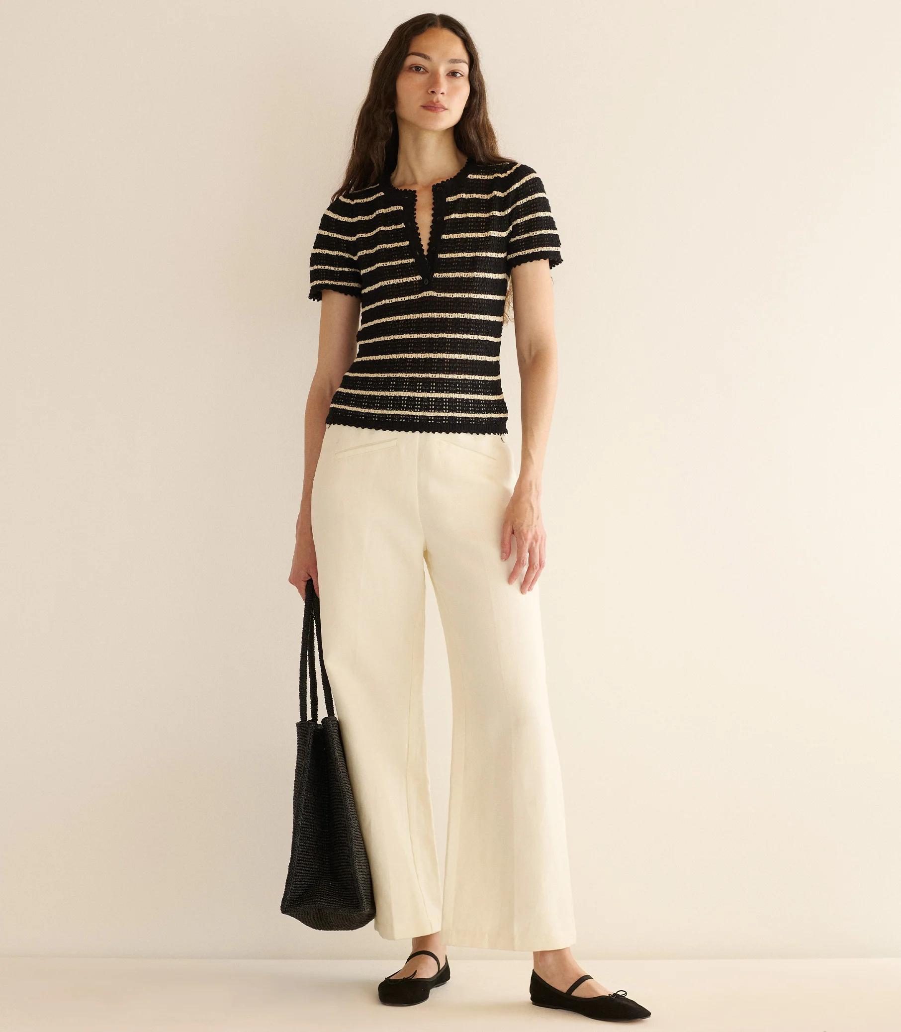 BRANDIE TOP -- NOIR ALLAIRE STRIPE - Image 3
