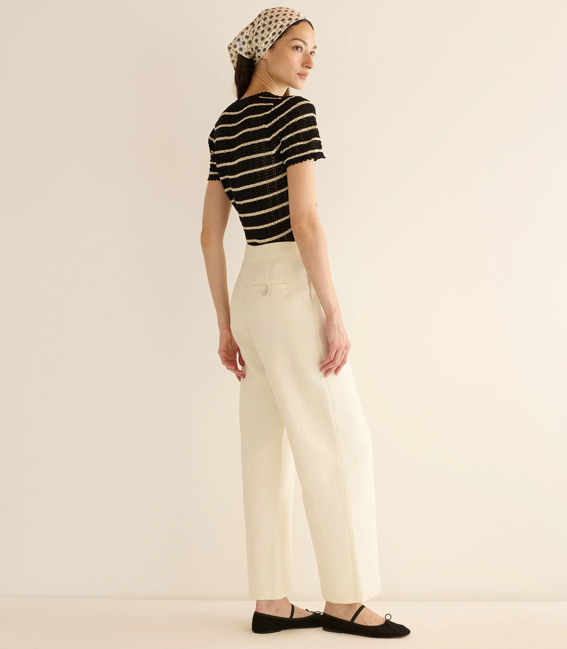BRANDIE TOP -- NOIR ALLAIRE STRIPE - Image 4