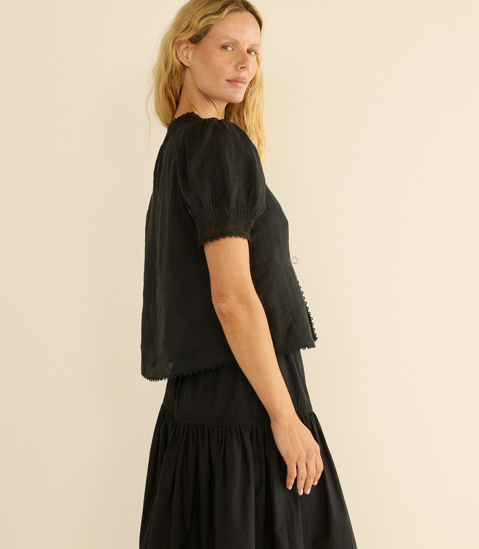 BRIGITTA TOP -- BLACK - Image 5