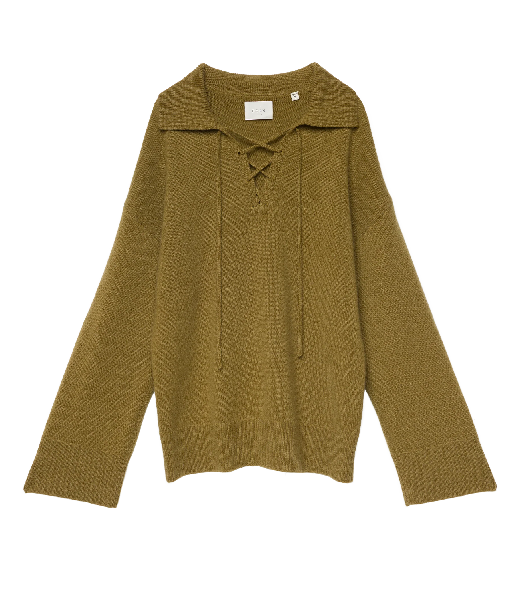 BURKE CASHMERE SWEATER -- MOSSY OLIVE BROWN - Image 5