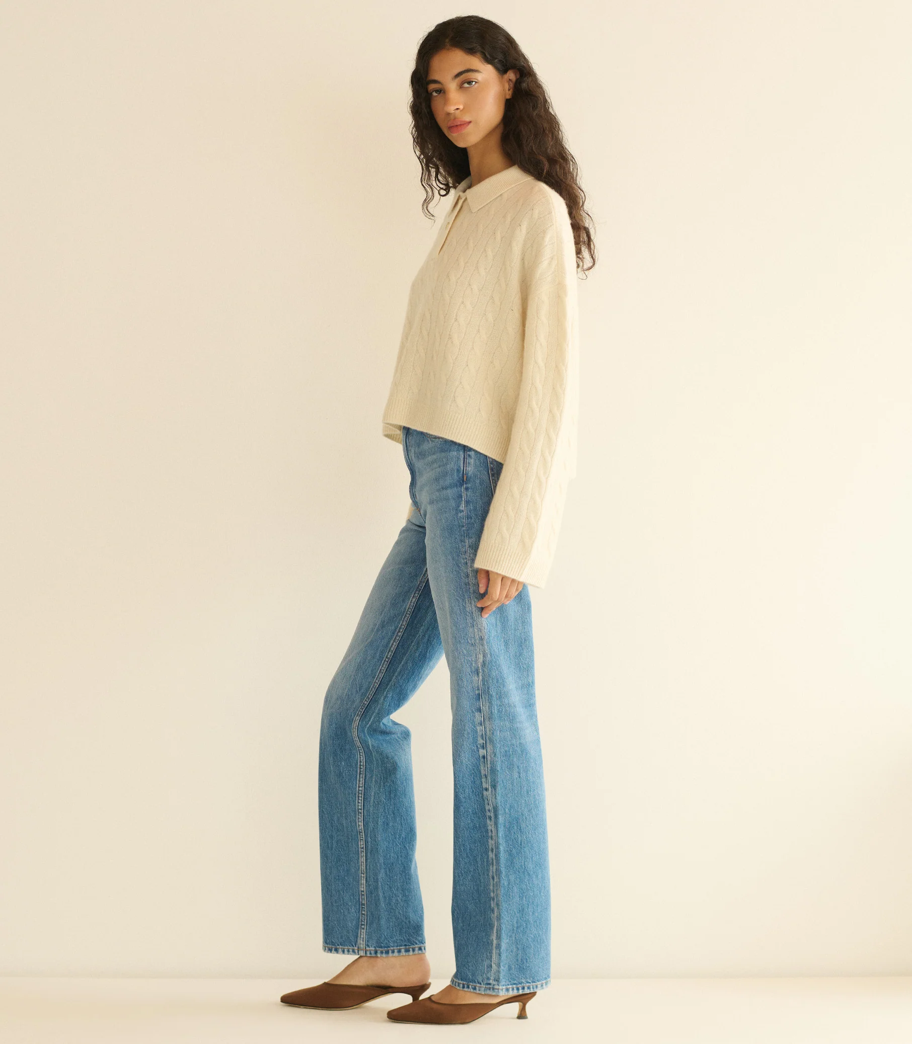 CAMBRIDGE CASHMERE SWEATER -- MAGNOLIA - Image 4