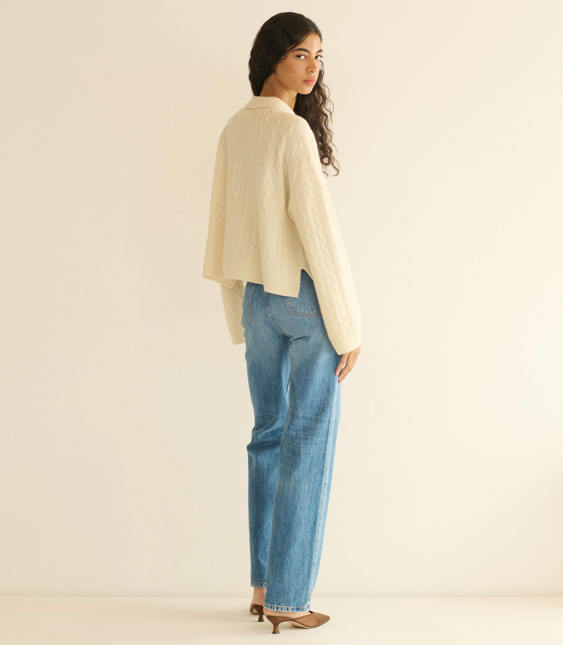 CAMBRIDGE CASHMERE SWEATER -- MAGNOLIA - Image 5
