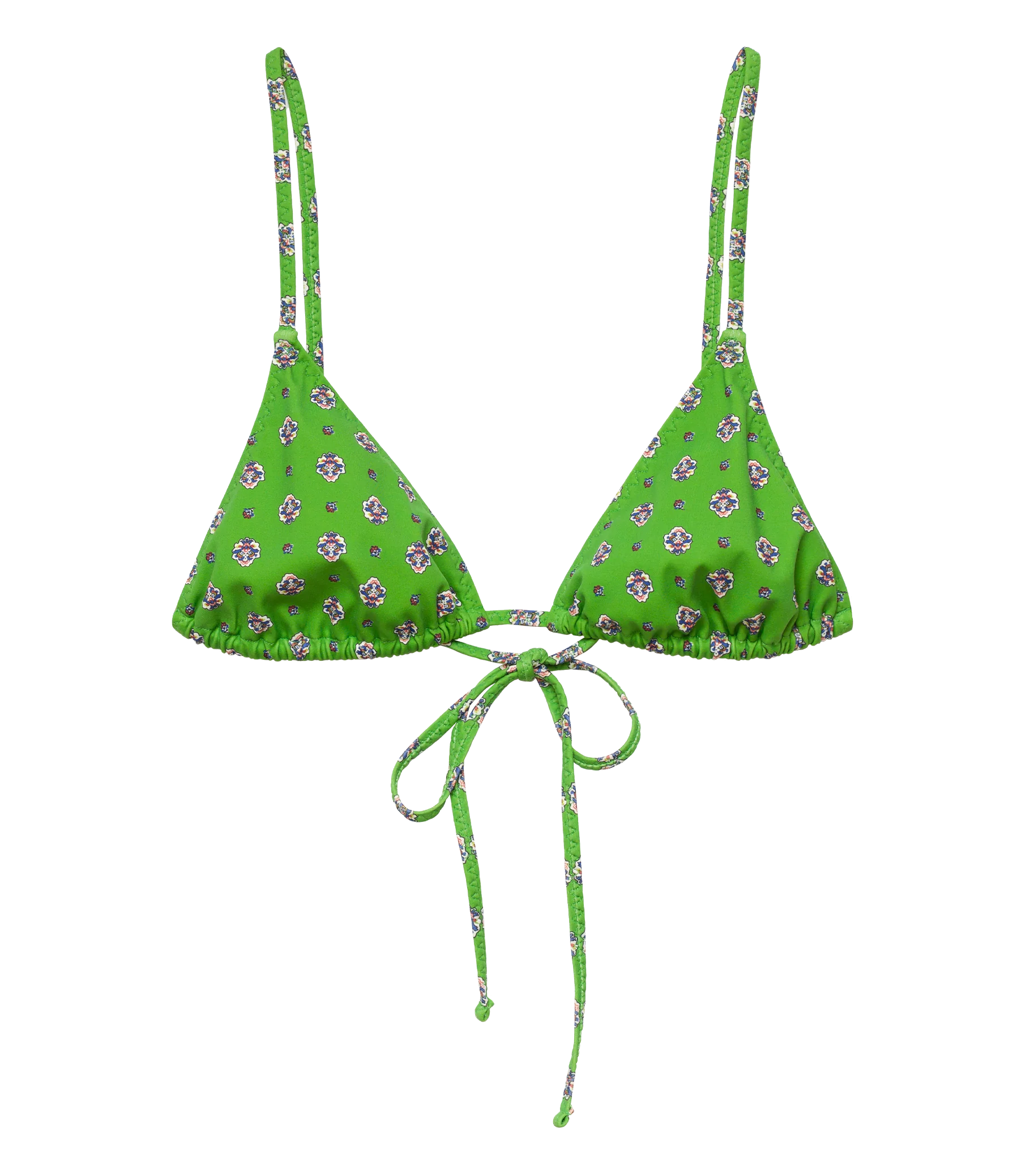 CAPRI BIKINI TOP -- VERT CADIZ FOULARD - Image 7