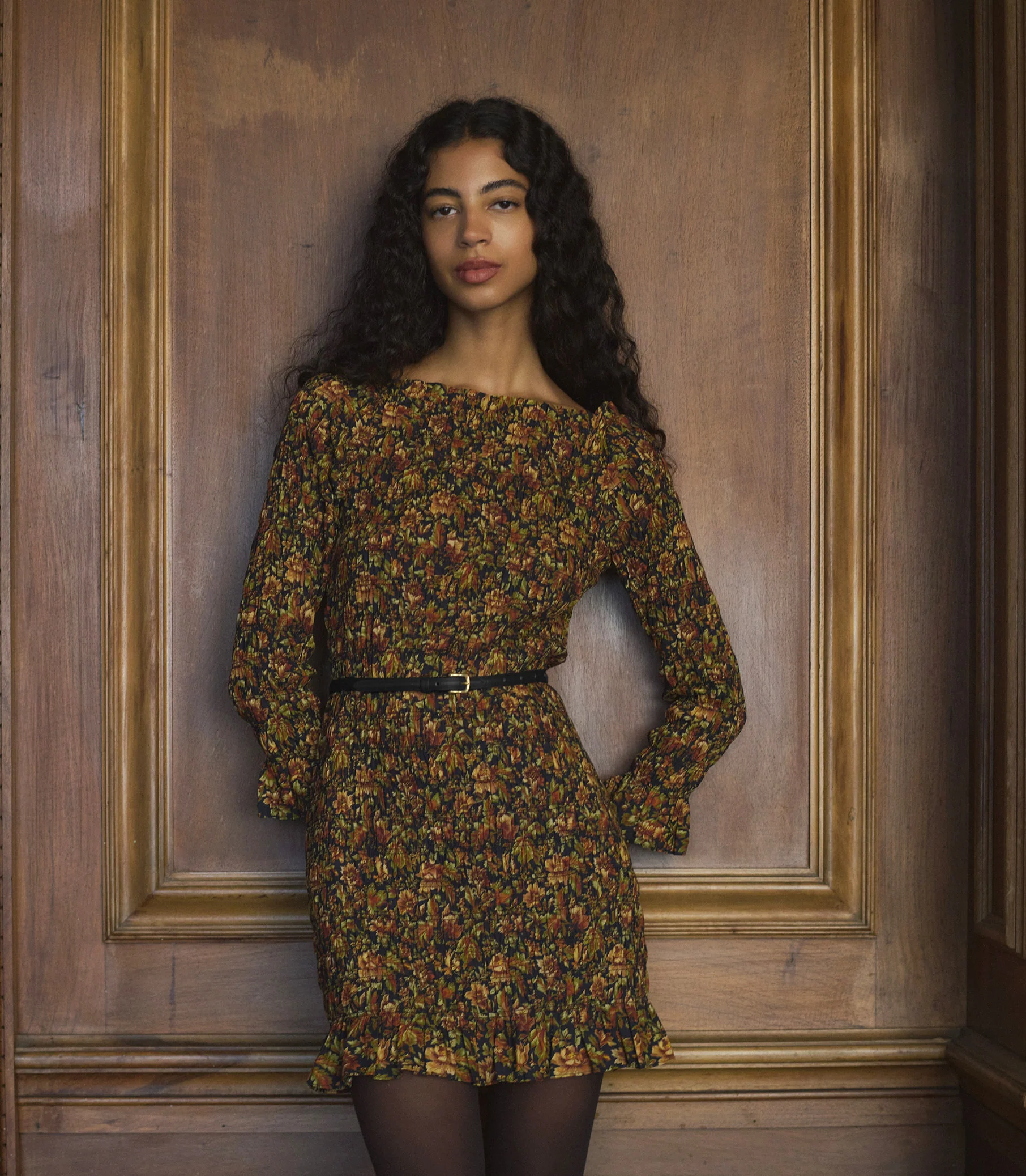 CECILLIA DRESS -- NOIR RÊVE DES JARDINS - Image 4