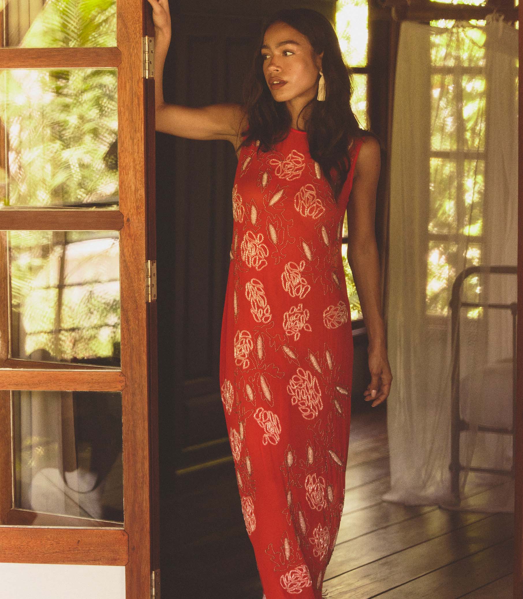 CHANDRA DRESS -- ORANGE CITRINE - Image 2