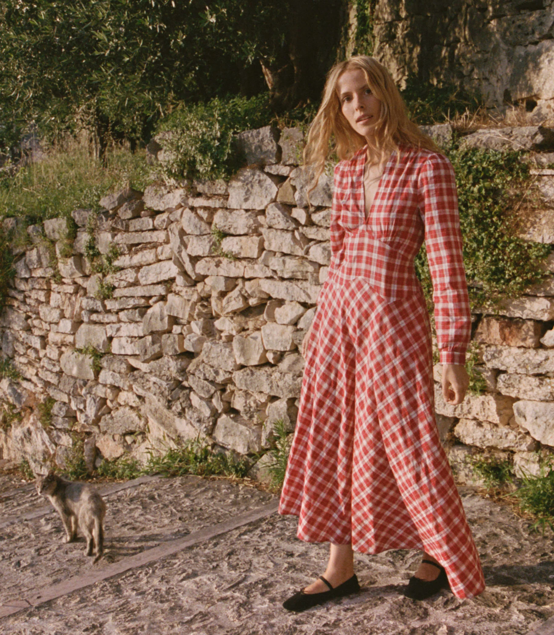 CHARLESTON DRESS -- ALSACE PLAID - Image 3