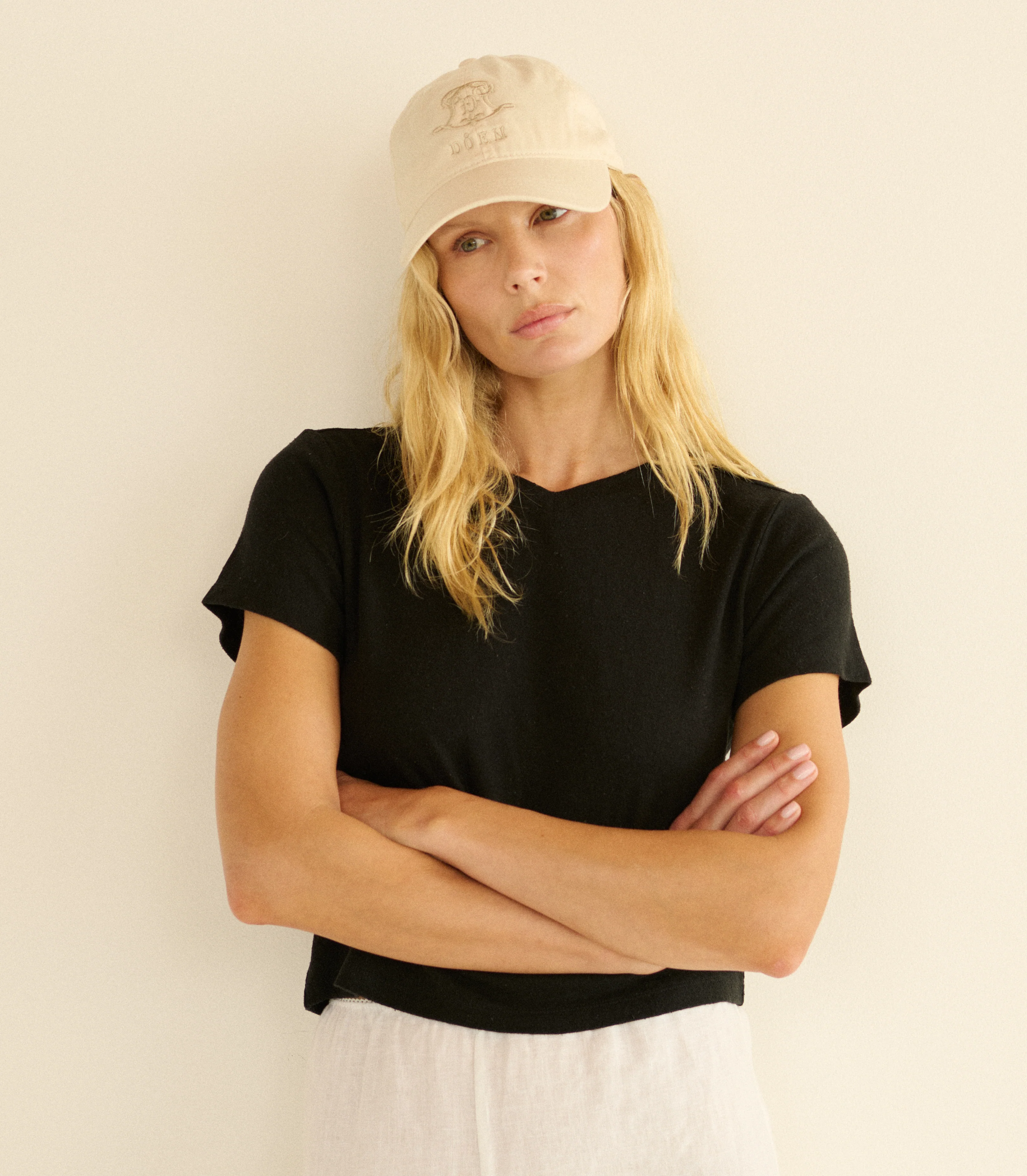 CLARO BASEBALL HAT -- CREAM COTTON - Image 2
