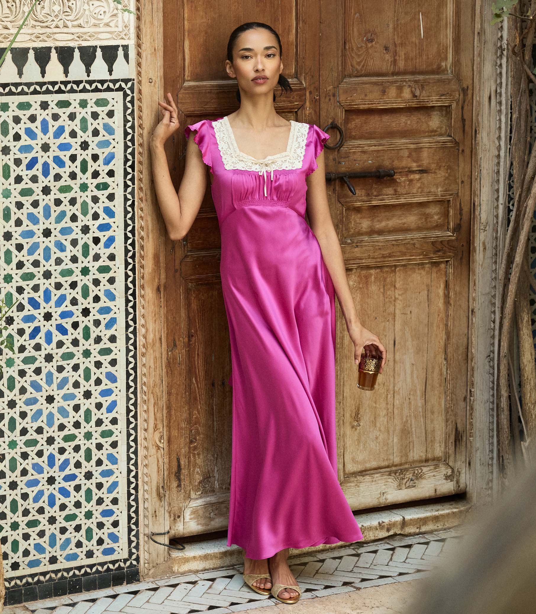 CORINA DRESS -- MAGENTA - Image 2