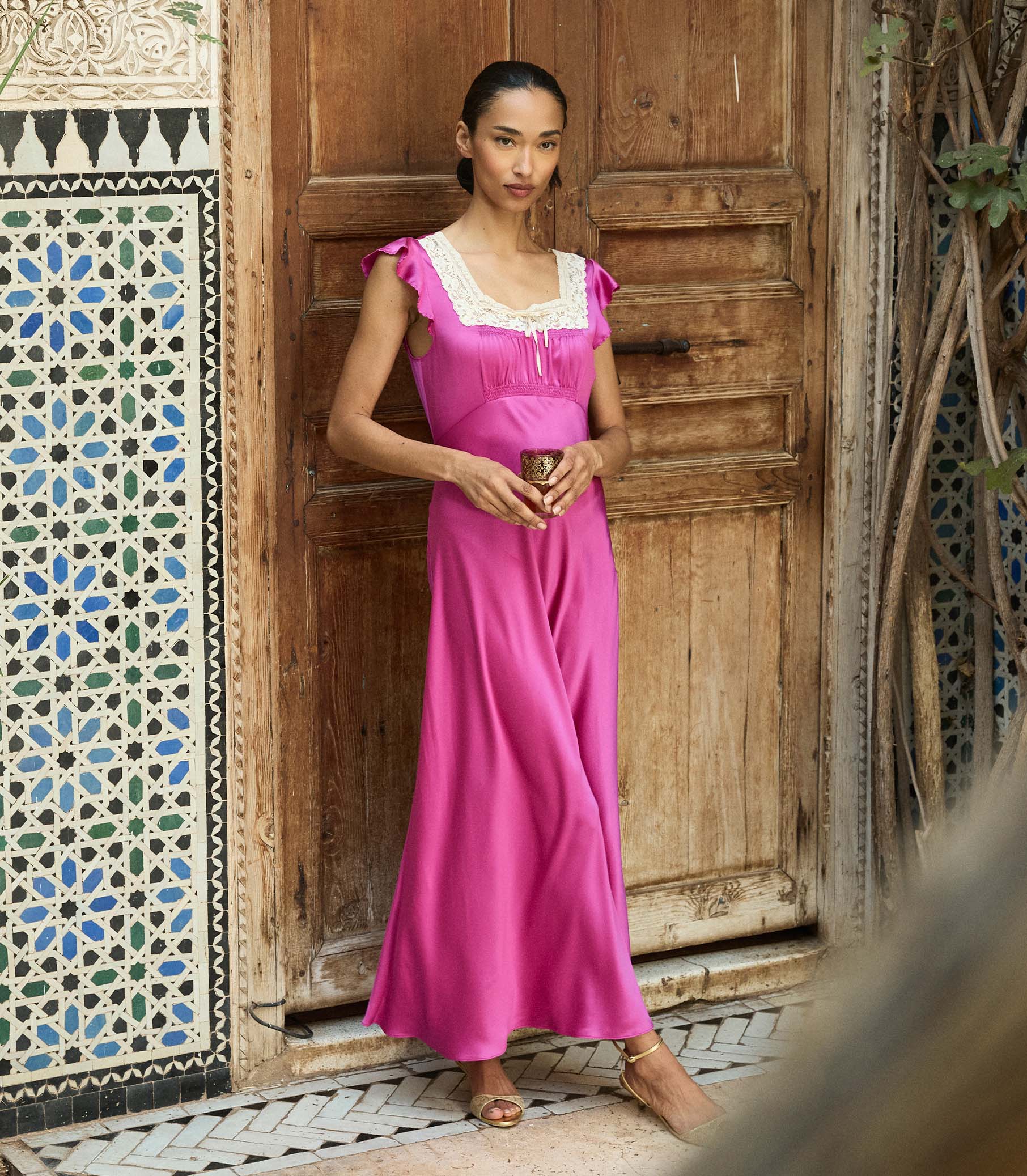 CORINA DRESS -- MAGENTA - Image 3