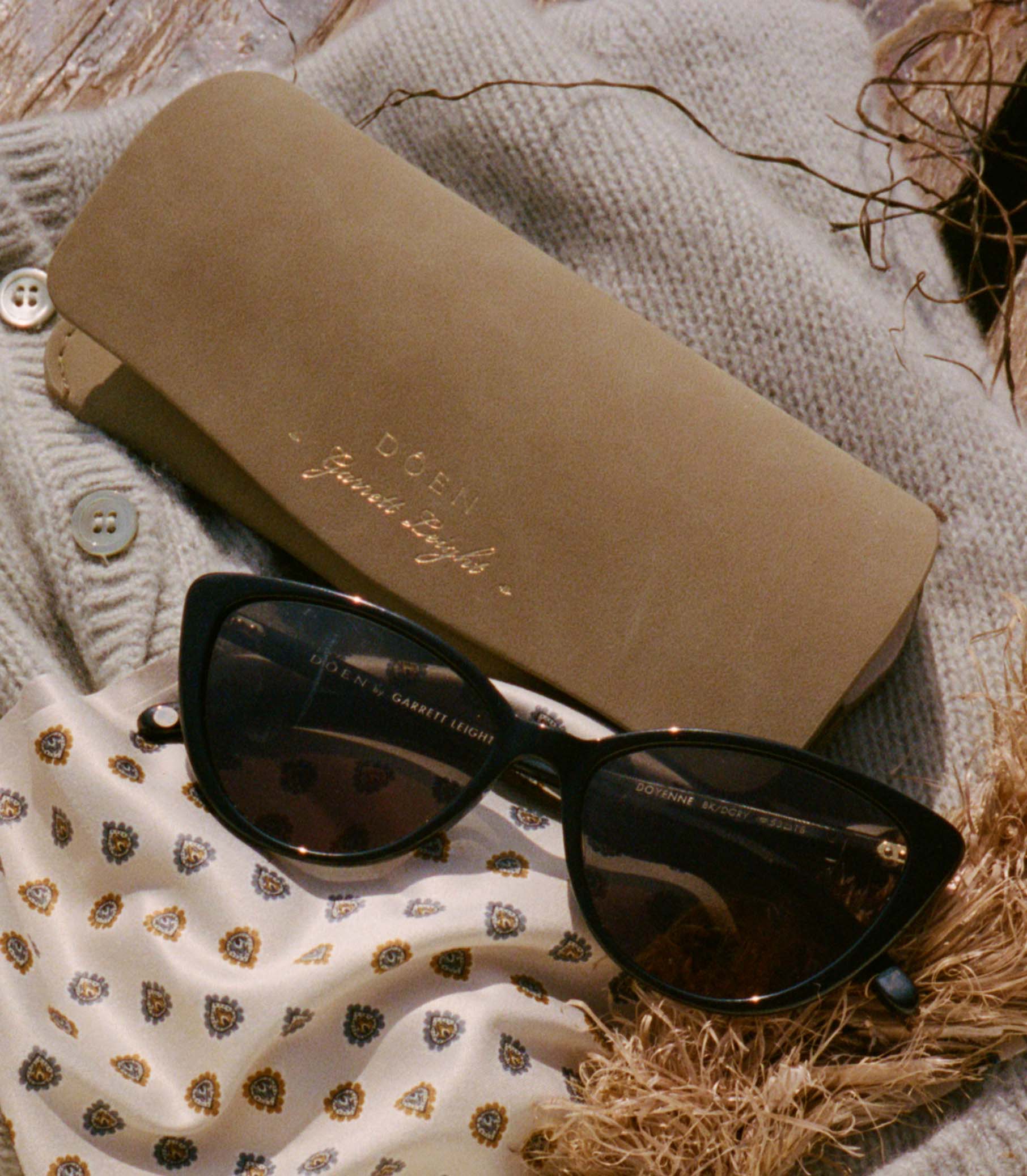 DÔEN BY GARRETT LEIGHT DOYENNE SUNGLASSES -- BLACK - Image 4