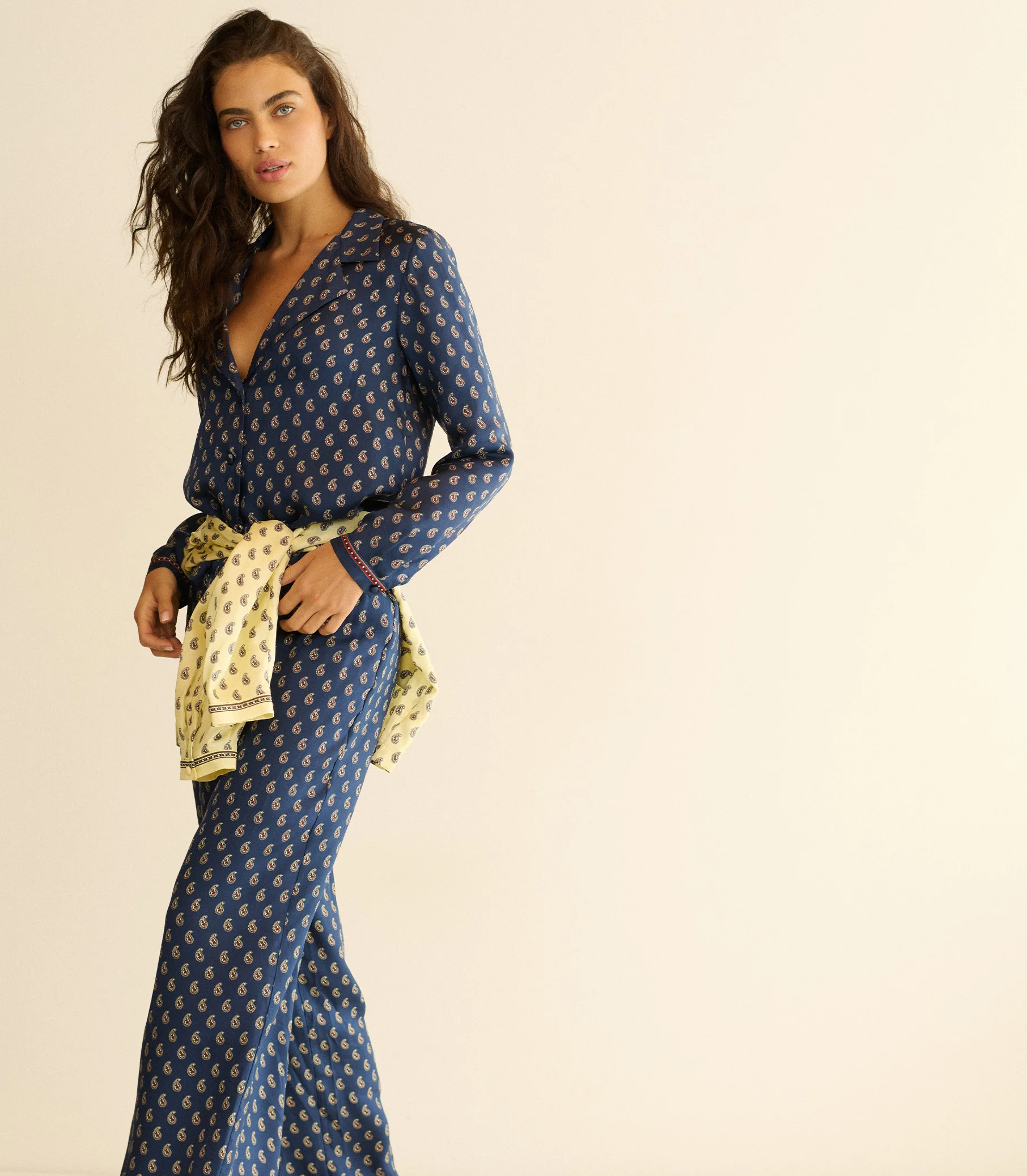 ELENE TOP -- BLEU TAORMINA PAISLEY - Image 3