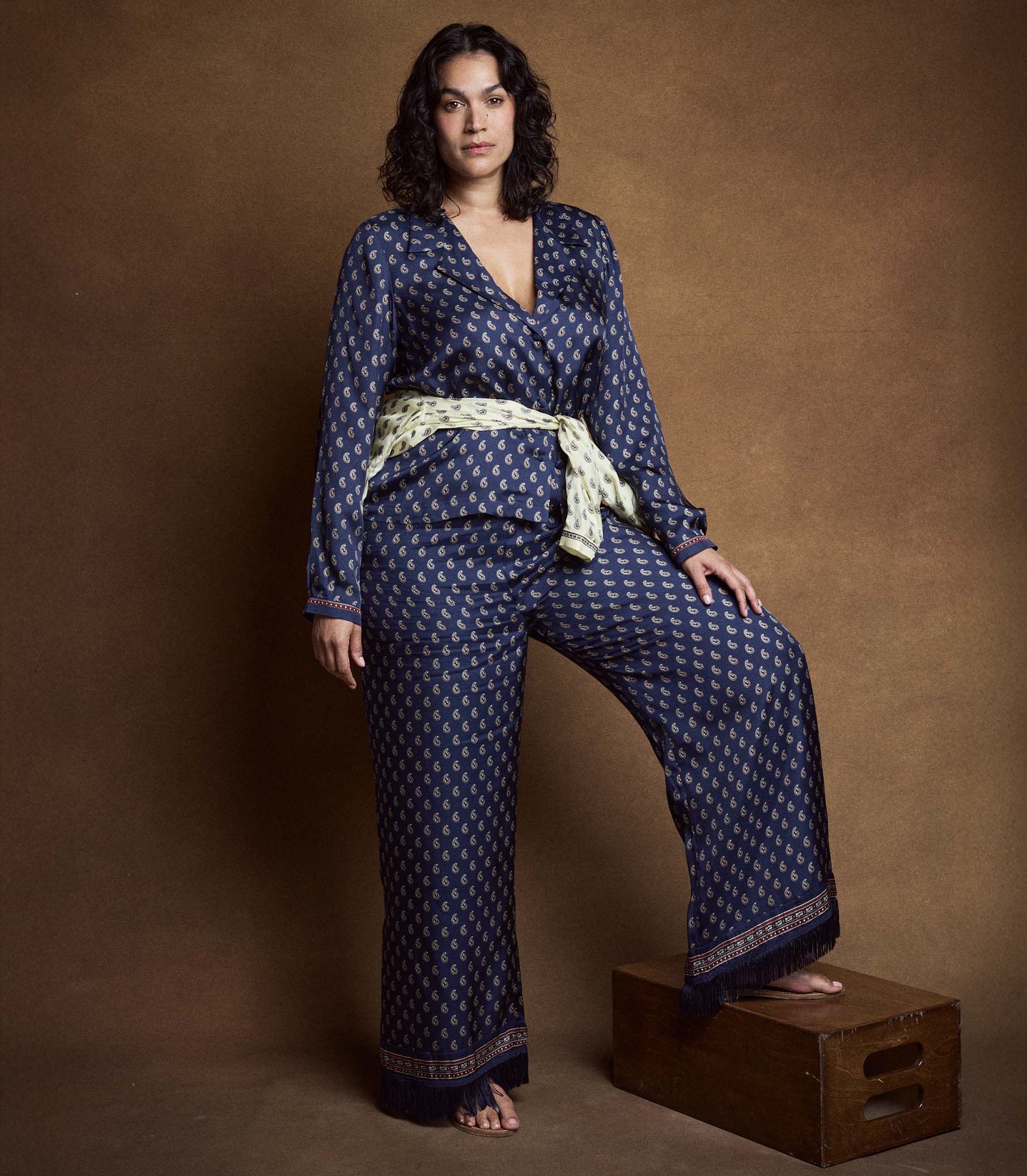 ELENE TOP -- BLEU TAORMINA PAISLEY - Image 9