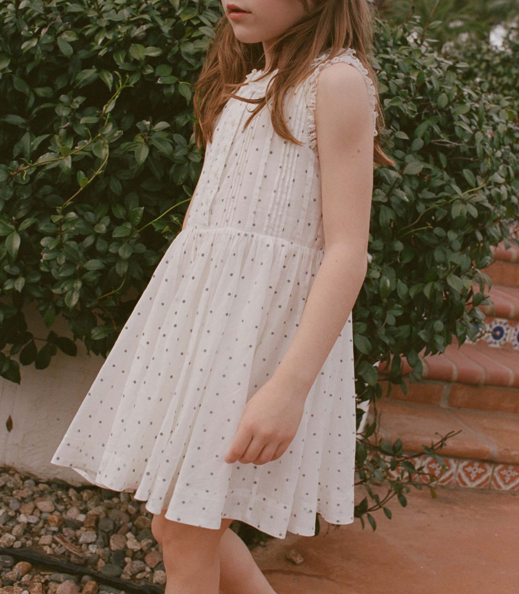 ELLY DRESS -- SALT FLOCK DOT - Image 4