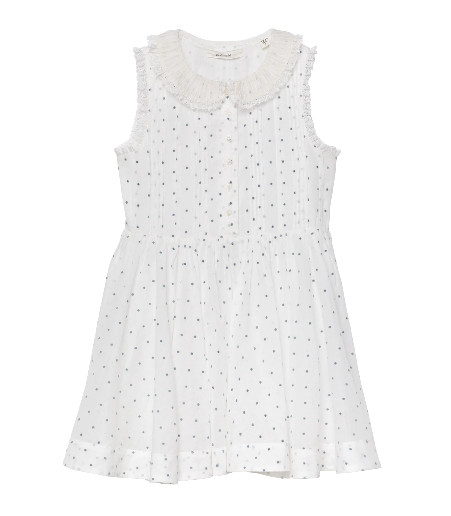 ELLY DRESS -- SALT FLOCK DOT - Image 6