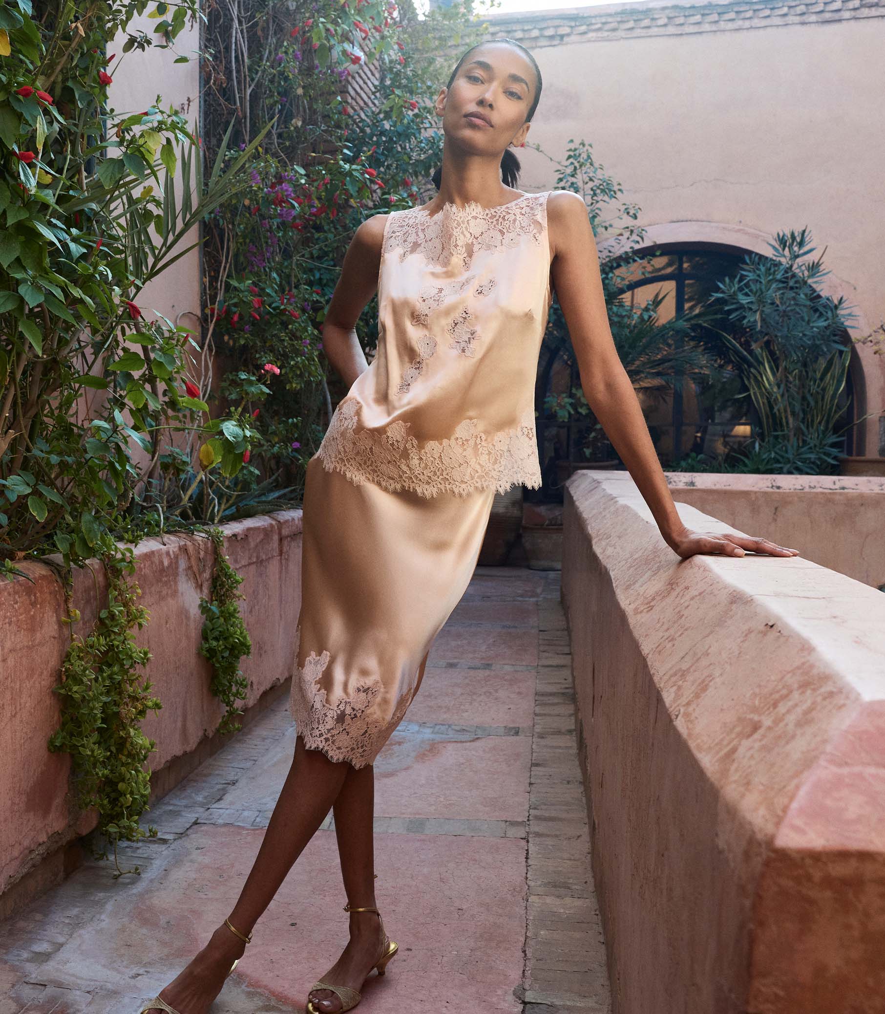 ELOWETTE SKIRT -- PEACH SORBET - Image 4