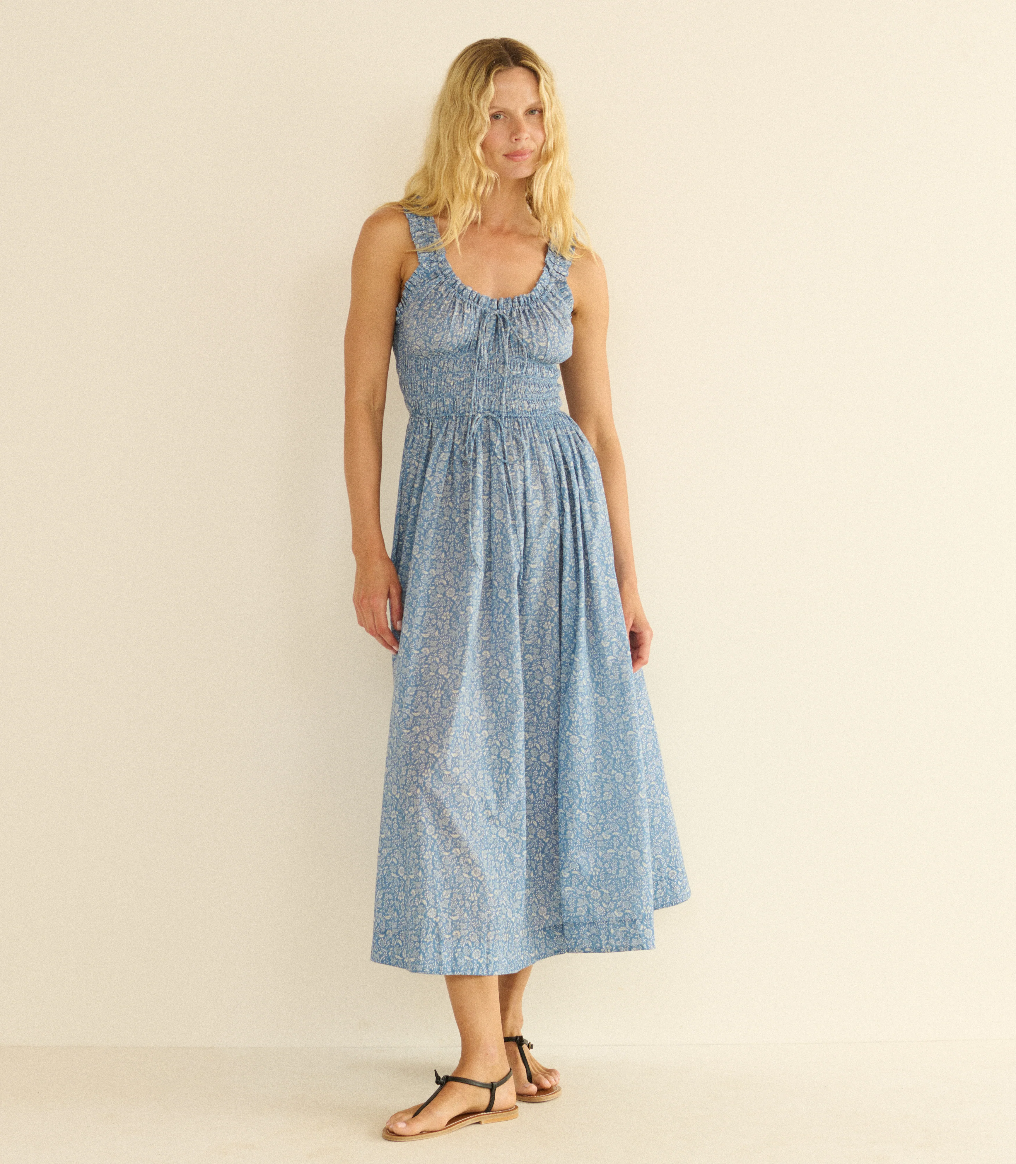 EMMARETTA DRESS -- BLUE GARDEN BLOOM - Image 2