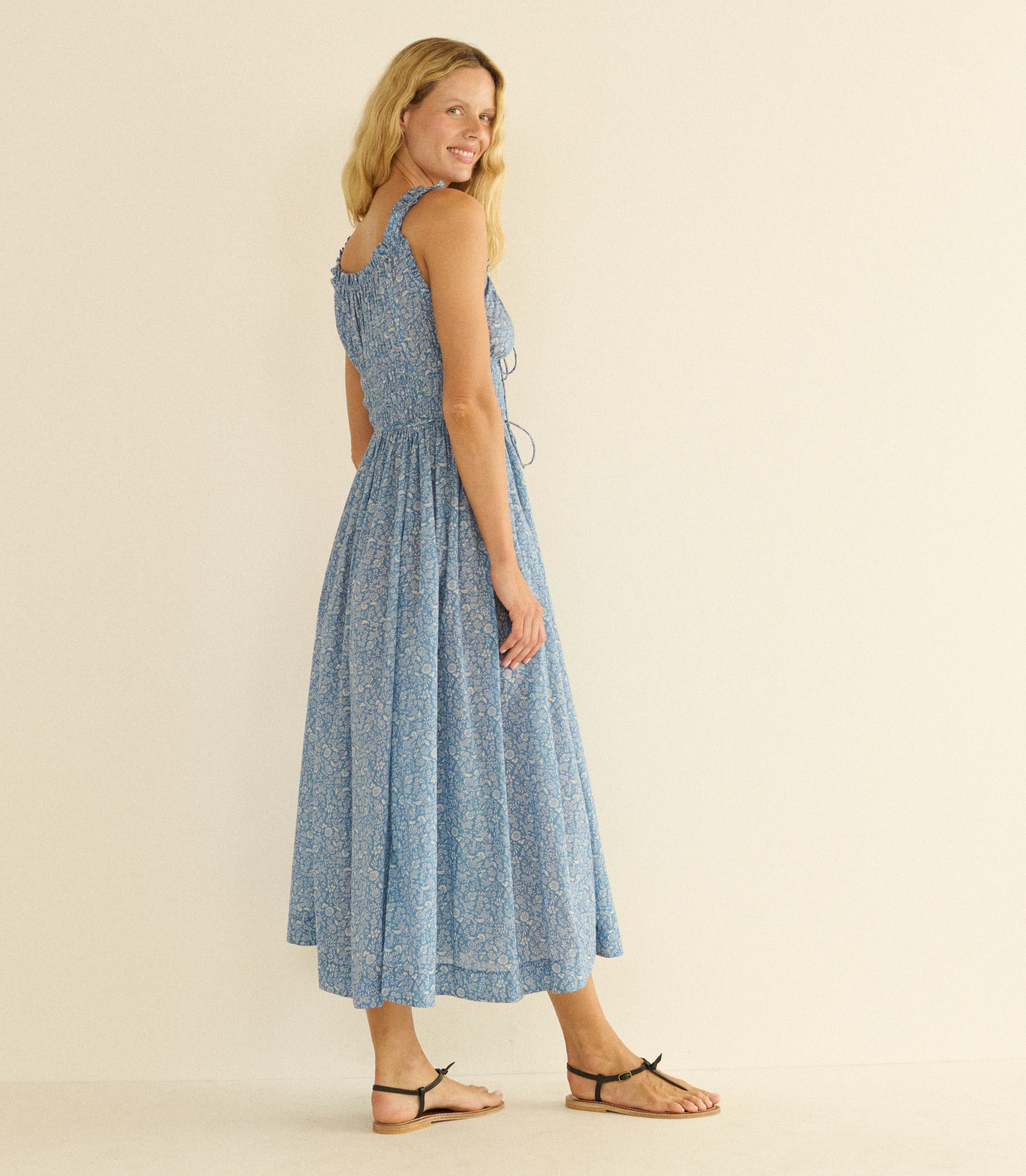 EMMARETTA DRESS -- BLUE GARDEN BLOOM - Image 6