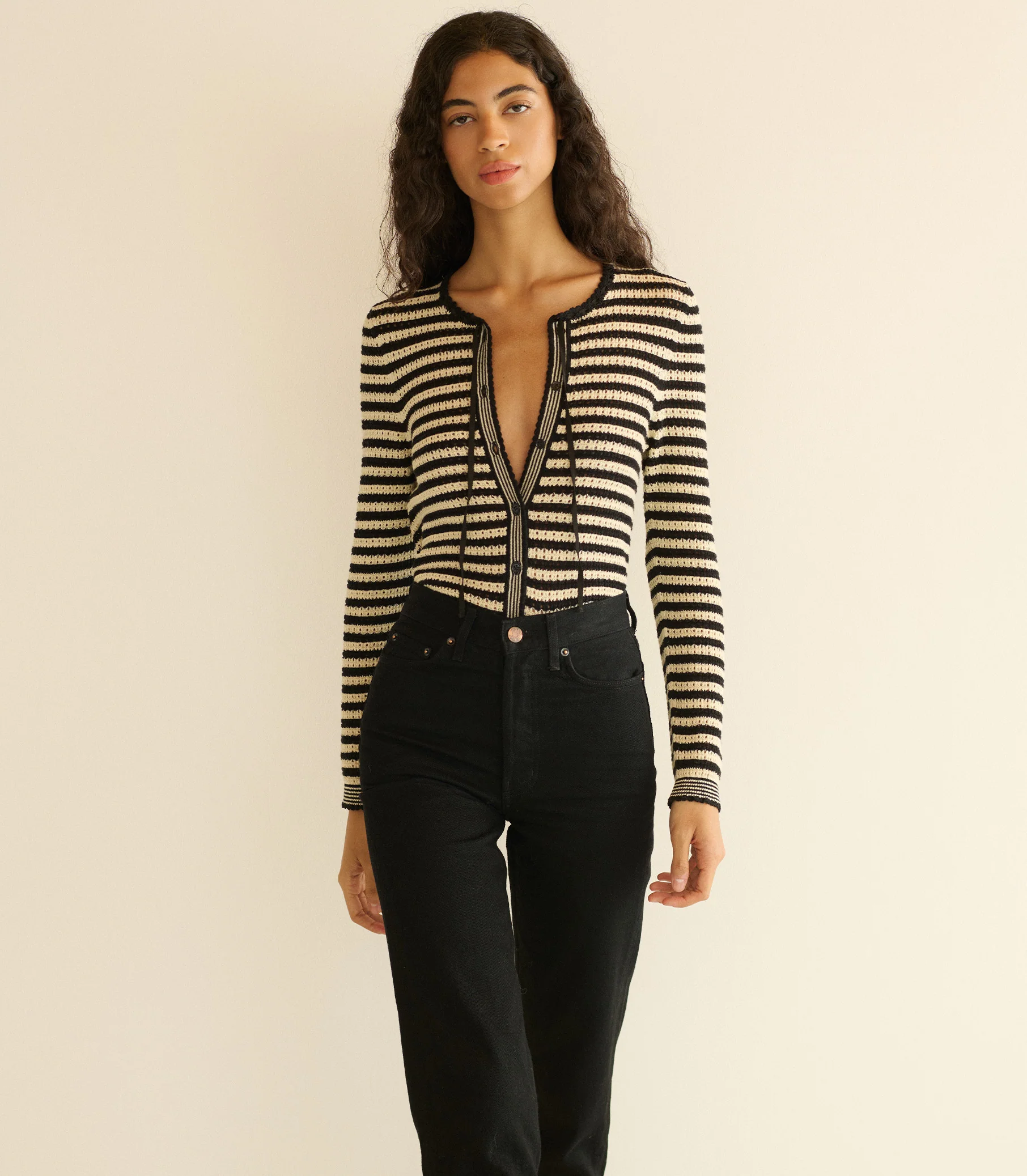 EVERLYN CARDIGAN -- SIDONIE STRIPE - Image 3
