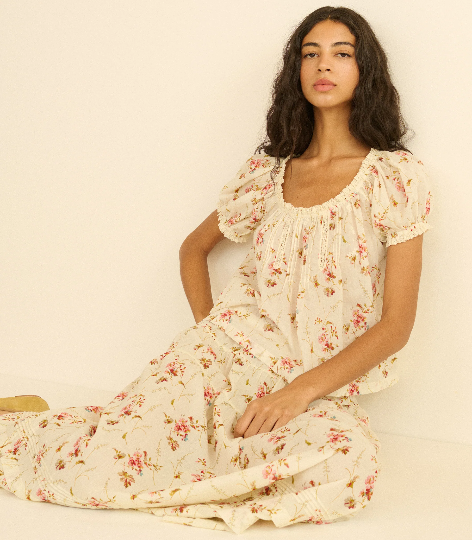 FREDERICA TOP -- BLANC PRAIRIE ROSE - Image 2