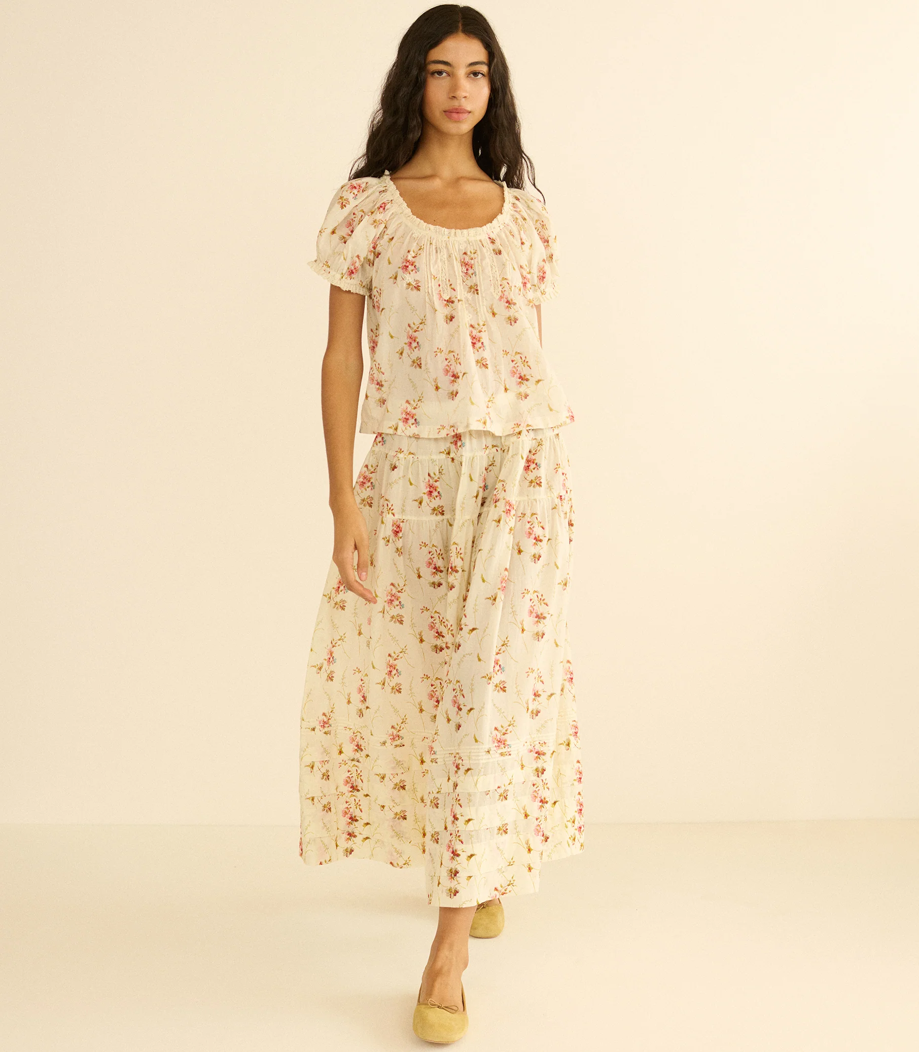 FREDERICA TOP -- BLANC PRAIRIE ROSE - Image 3