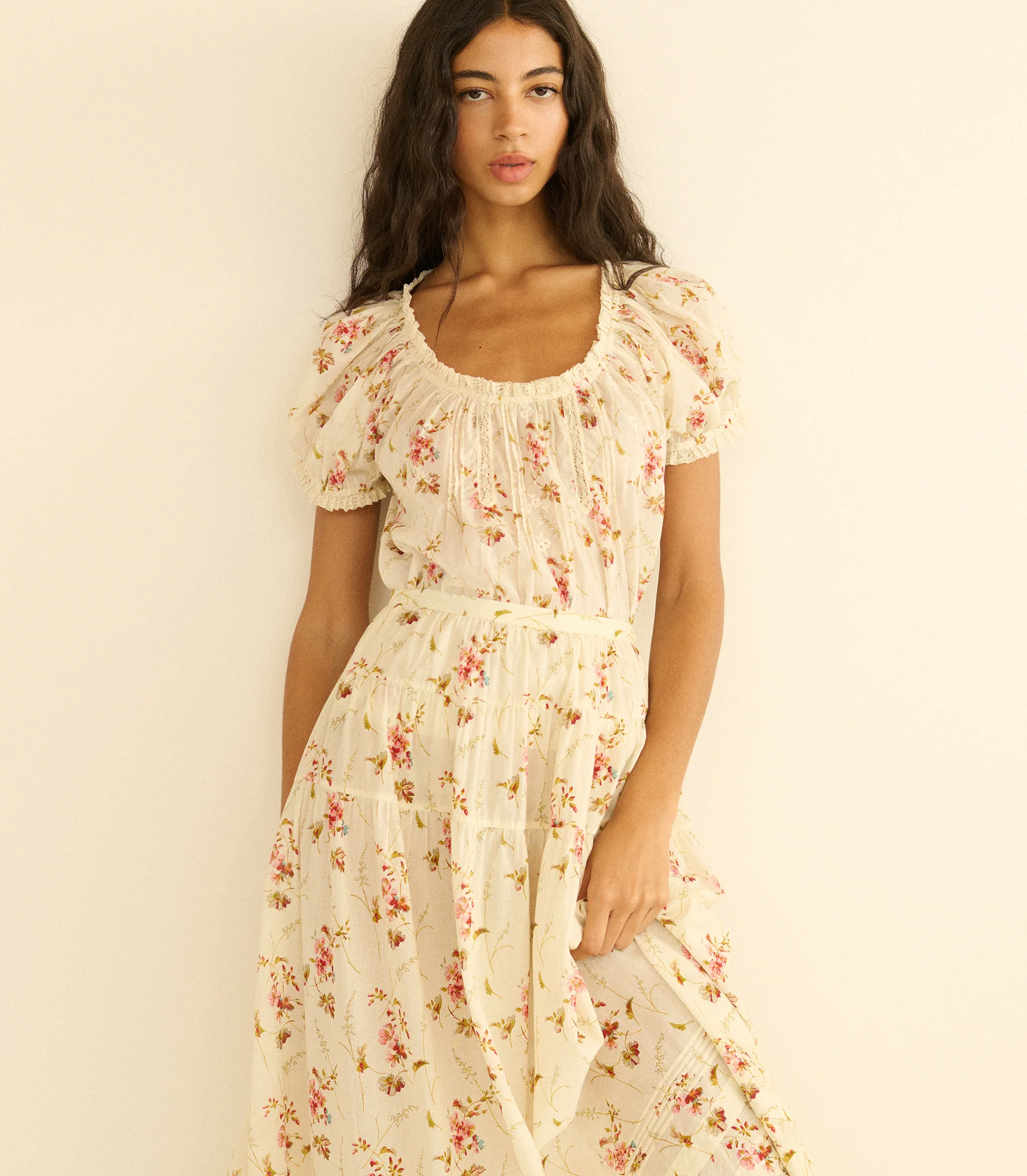 FREDERICA TOP -- BLANC PRAIRIE ROSE - Image 4