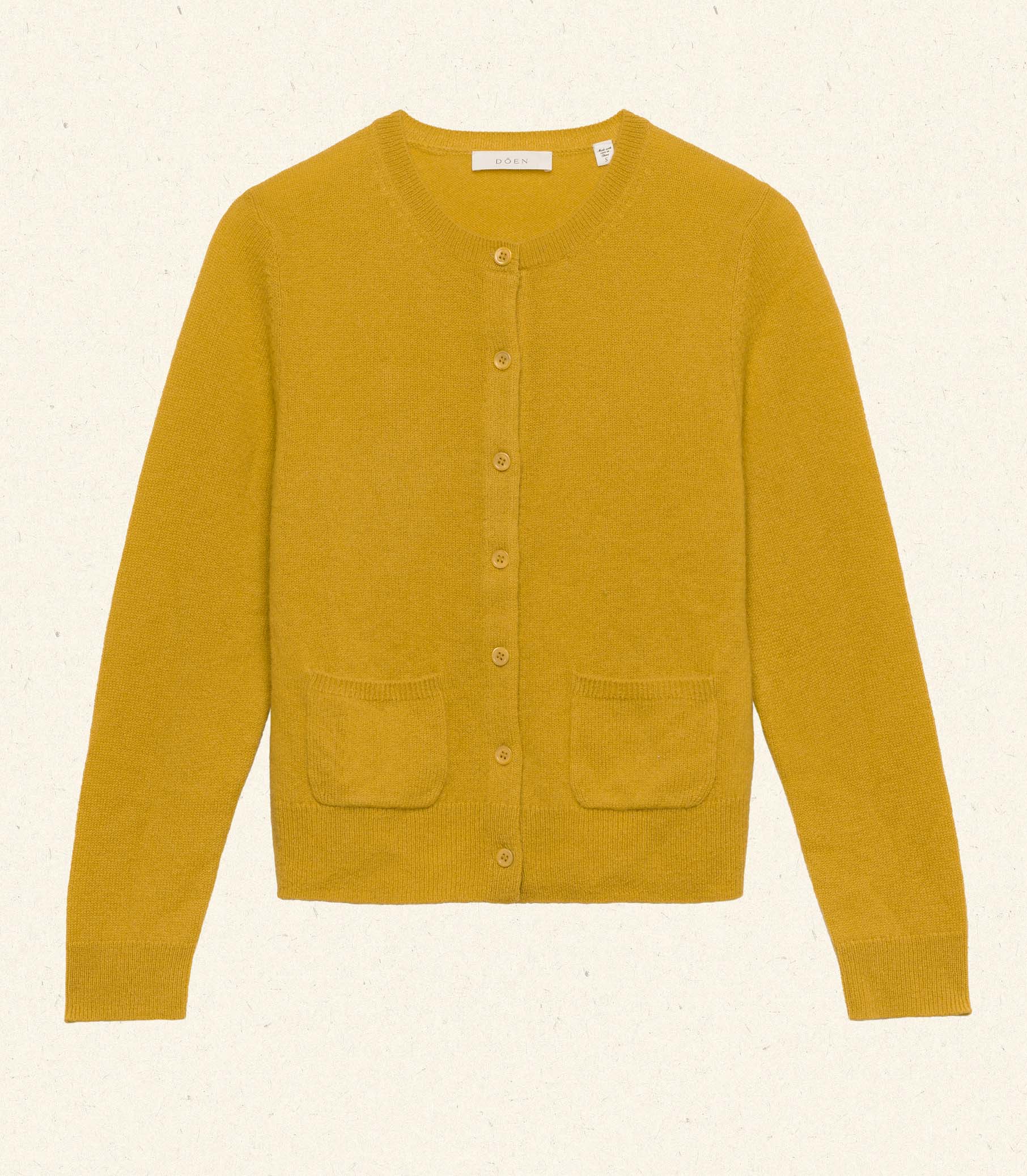 FREYA CASHMERE CARDIGAN -- CITRINE - Image 5