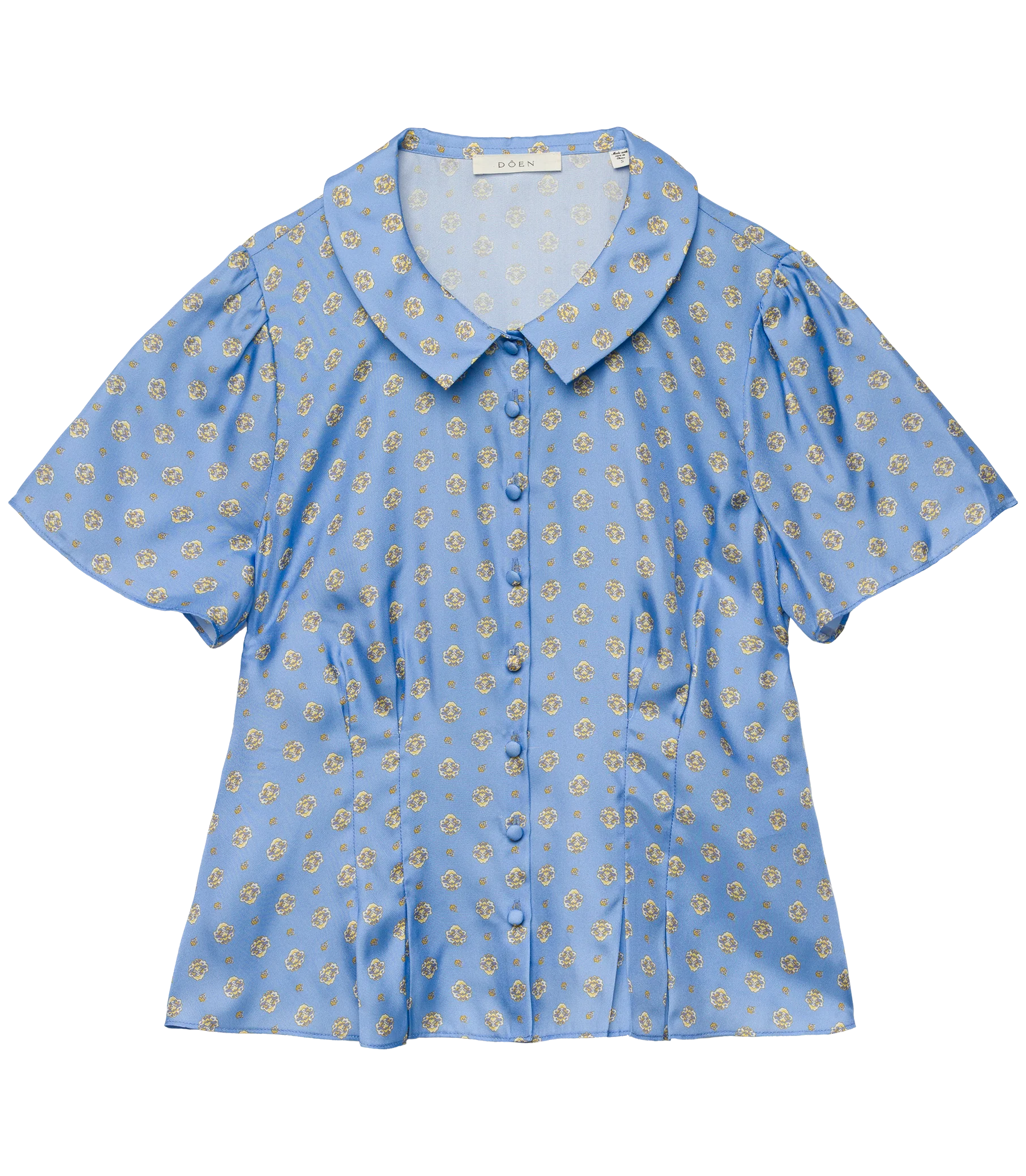 HELIE TOP -- PERIWINKLE CADIZ FOULARD - Image 6
