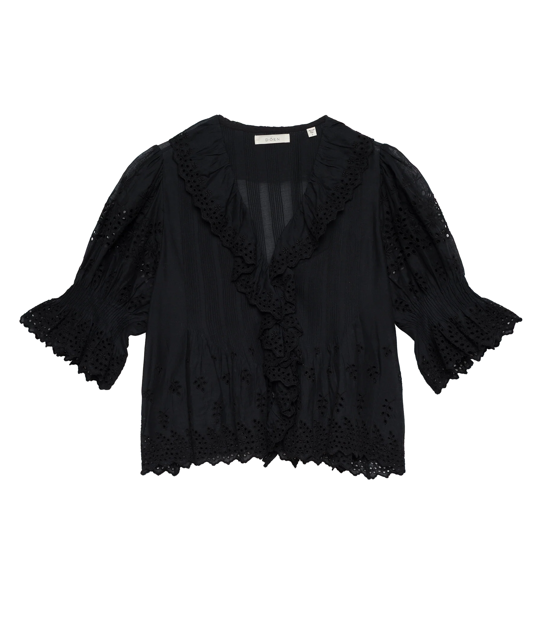 HENRI TOP -- BLACK EYELET - Image 6