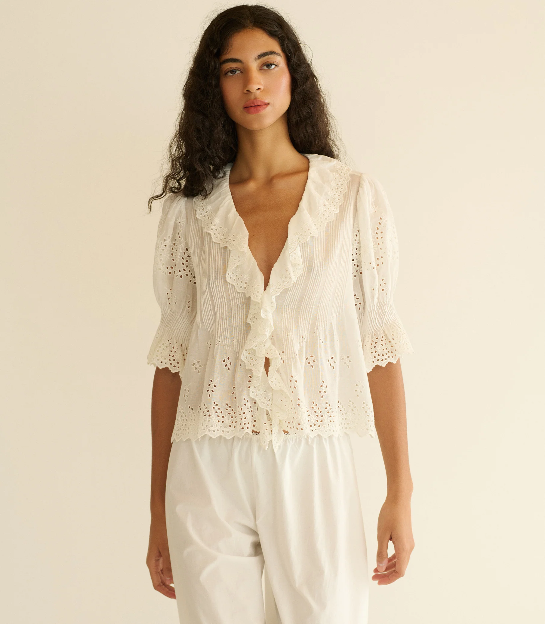 HENRI TOP -- SALT EYELET - Image 3