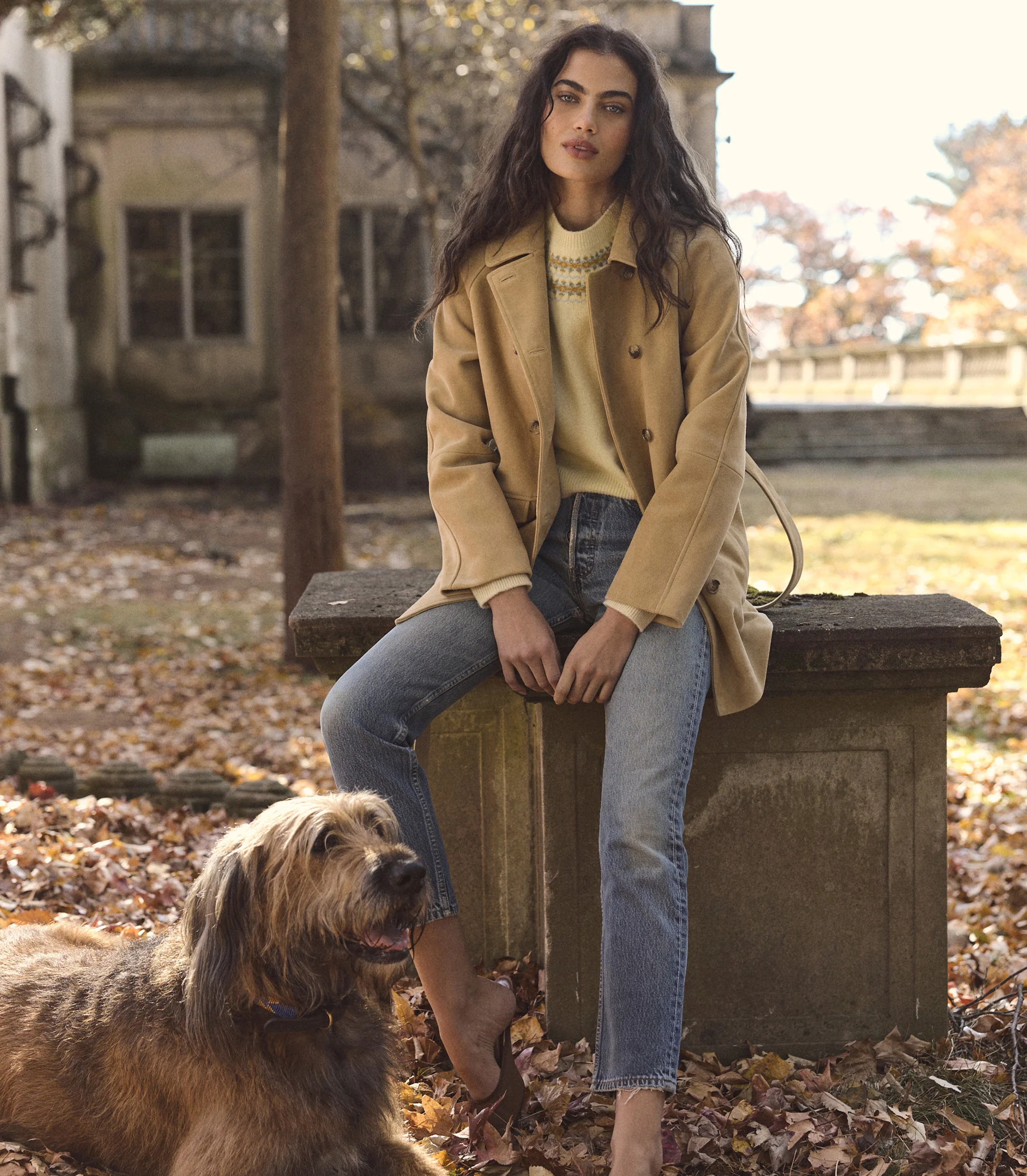 HUTTON SUEDE TRENCH -- BLONDE - Image 4