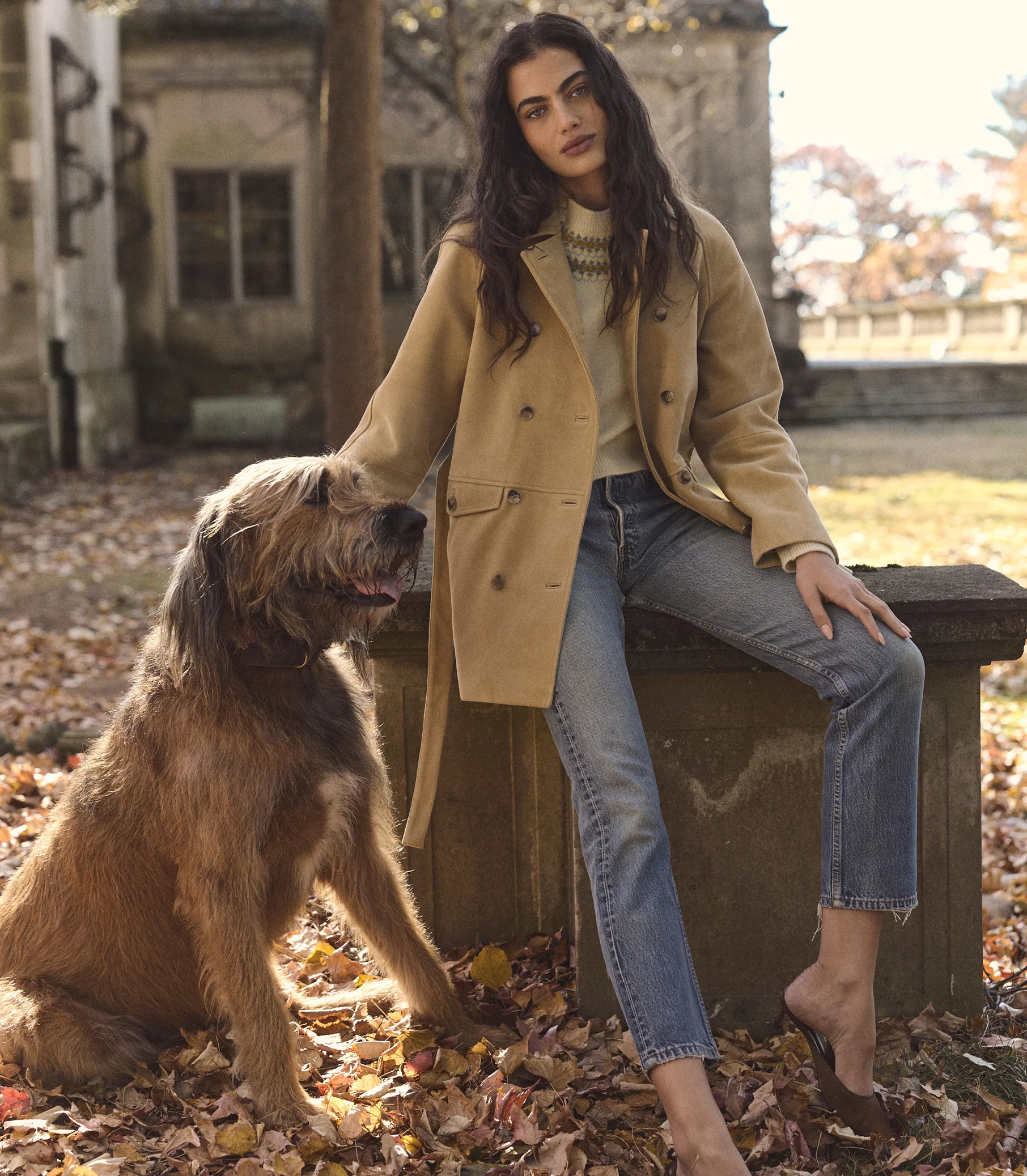 HUTTON SUEDE TRENCH -- BLONDE - Image 5