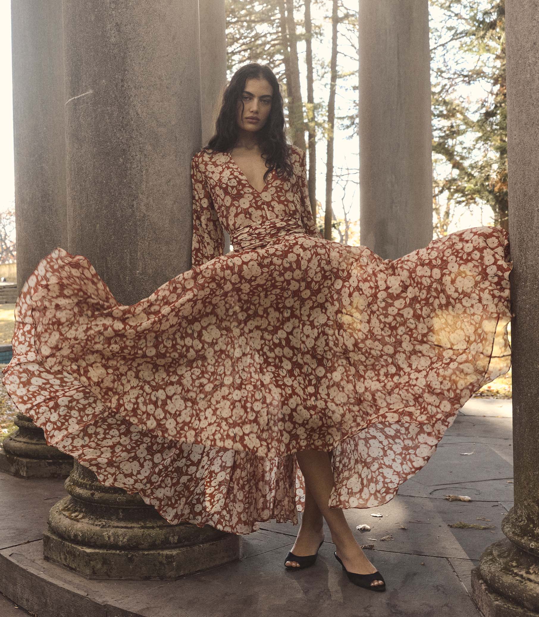 IMELDA DRESS -- ROUGE AMBRIDGE ROSE - Image 3