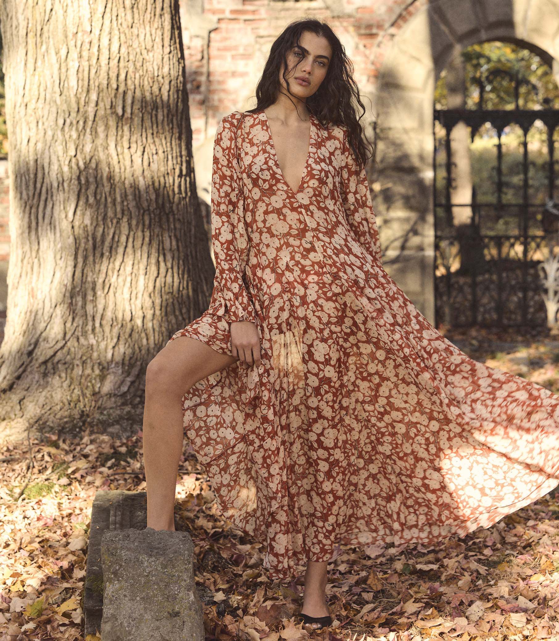 IMELDA DRESS -- ROUGE AMBRIDGE ROSE - Image 4