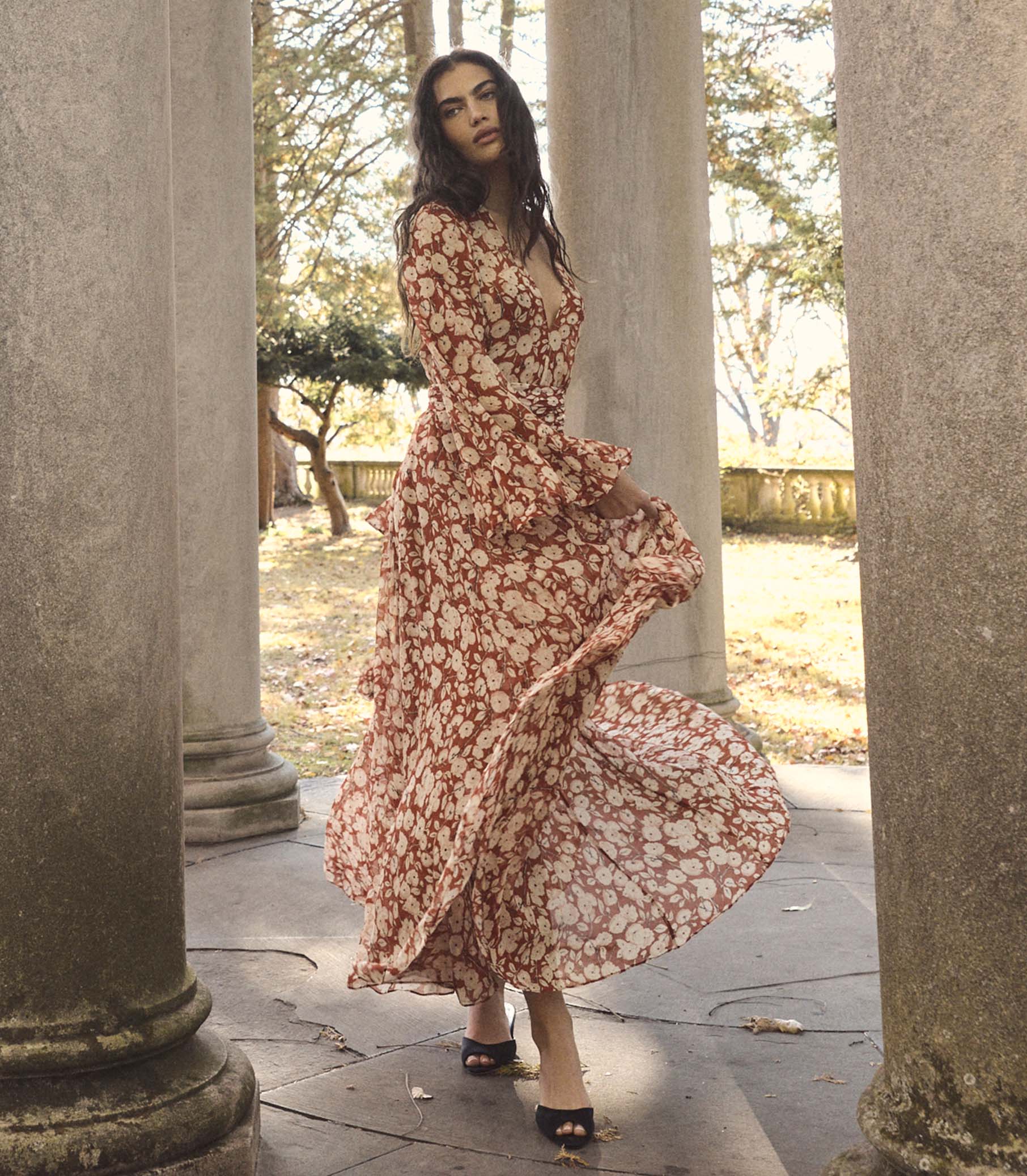 IMELDA DRESS -- ROUGE AMBRIDGE ROSE - Image 5