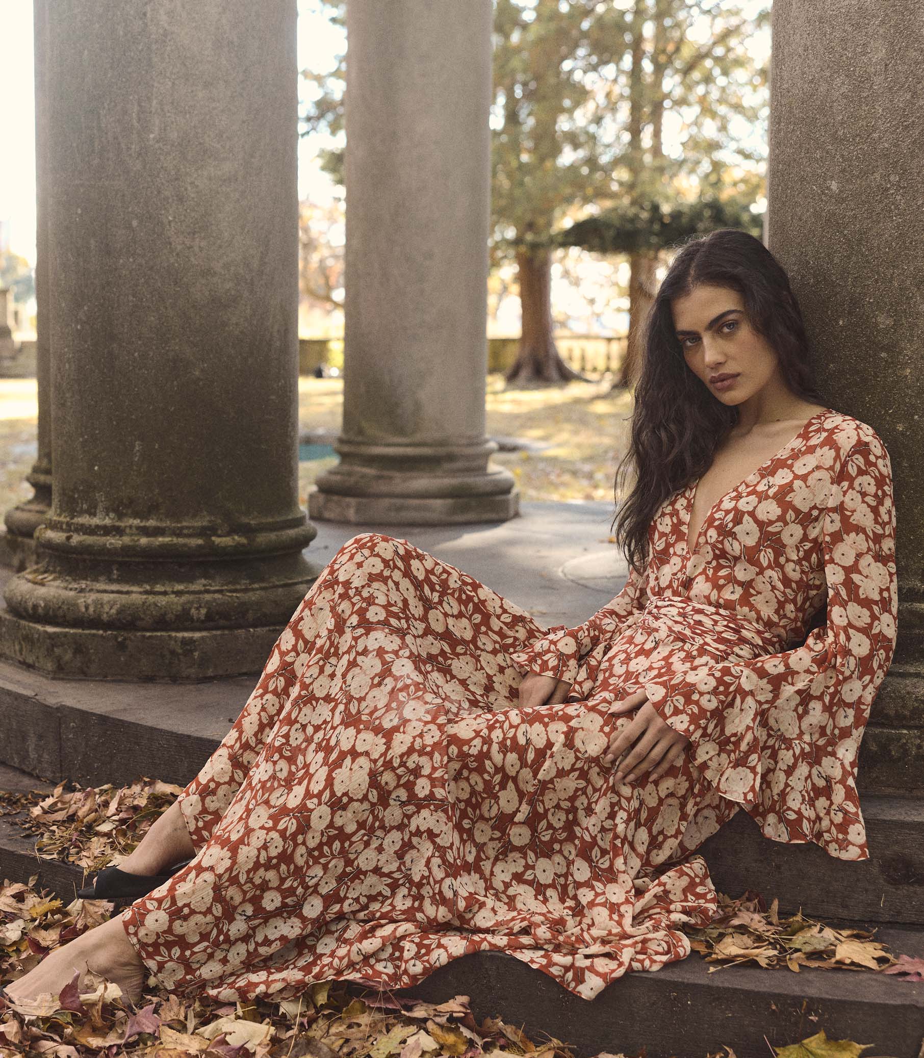 IMELDA DRESS -- ROUGE AMBRIDGE ROSE - Image 6
