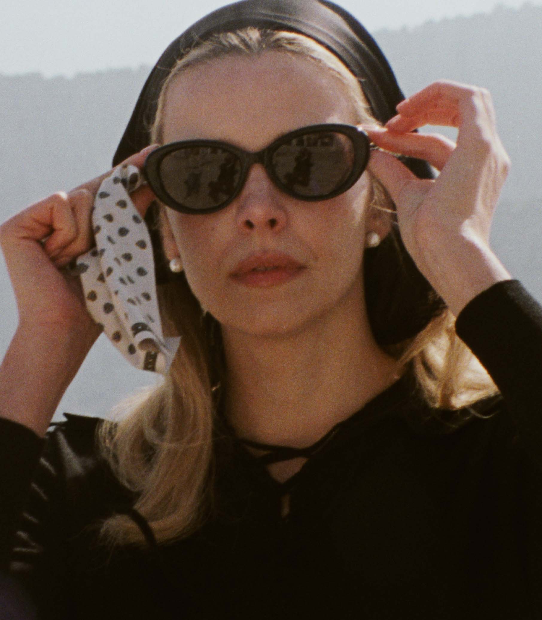 DÔEN BY GARRETT LEIGHT INGÉNUE SUNGLASSES -- BLACK - Image 2