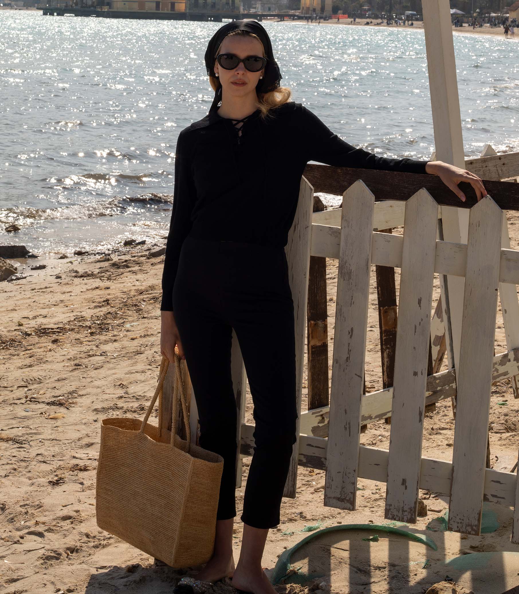 DÔEN BY GARRETT LEIGHT INGÉNUE SUNGLASSES -- BLACK - Image 6