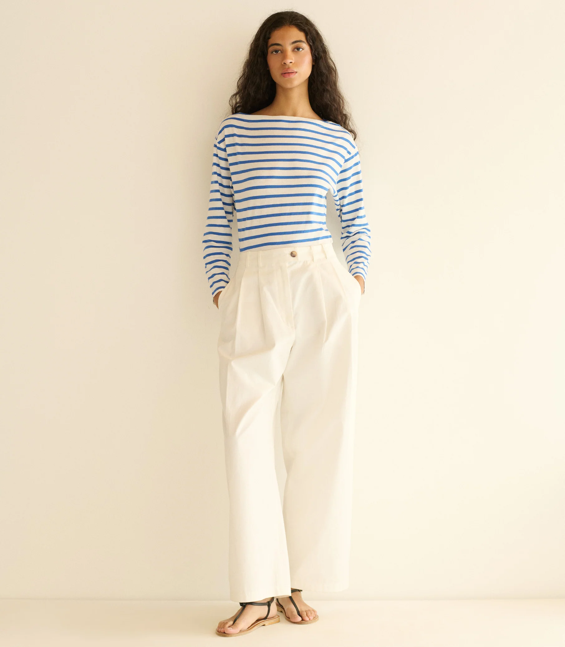 IRENE TEE -- BLEU BRETON STRIPE - Image 3