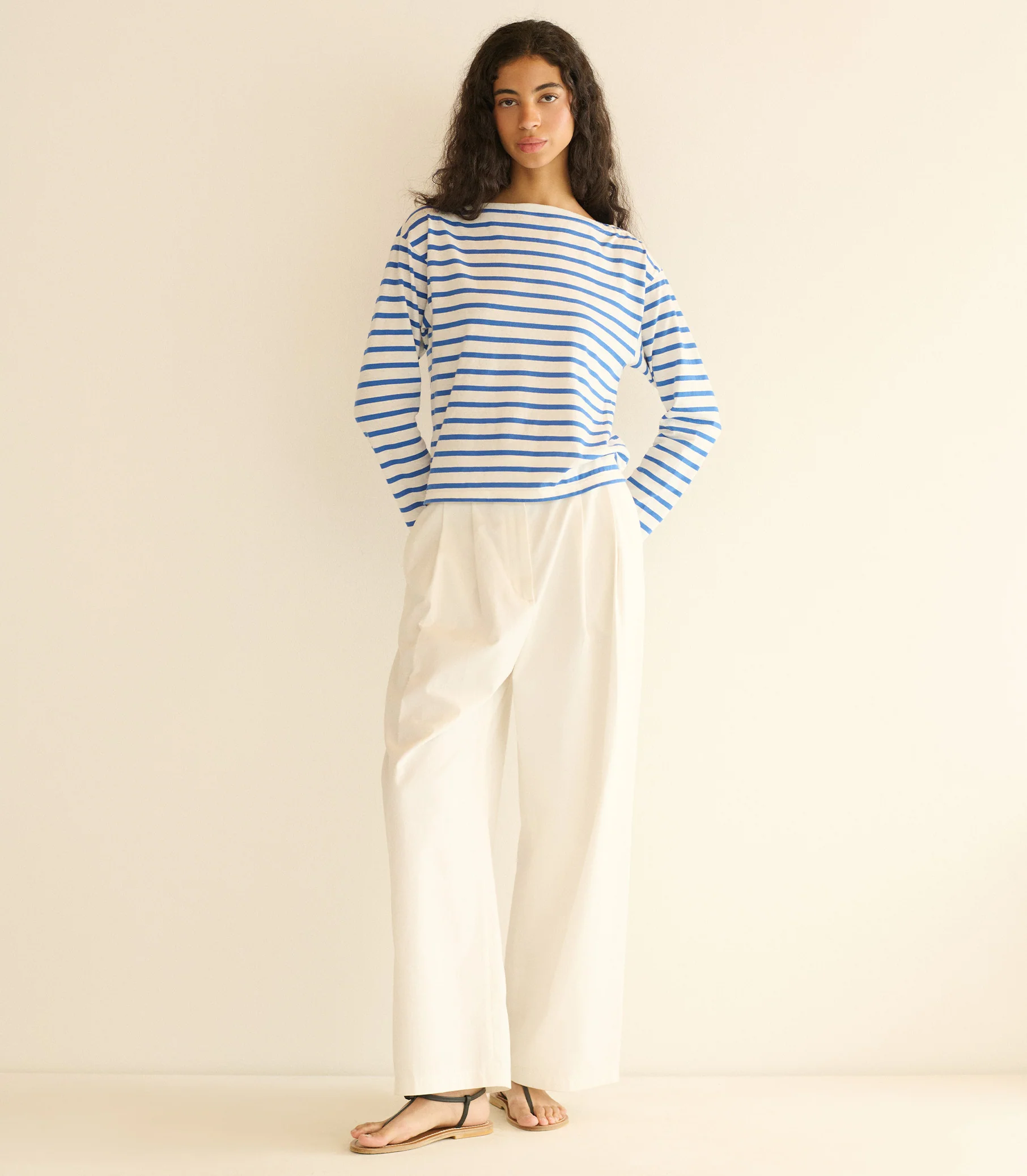 IRENE TEE -- BLEU BRETON STRIPE - Image 4